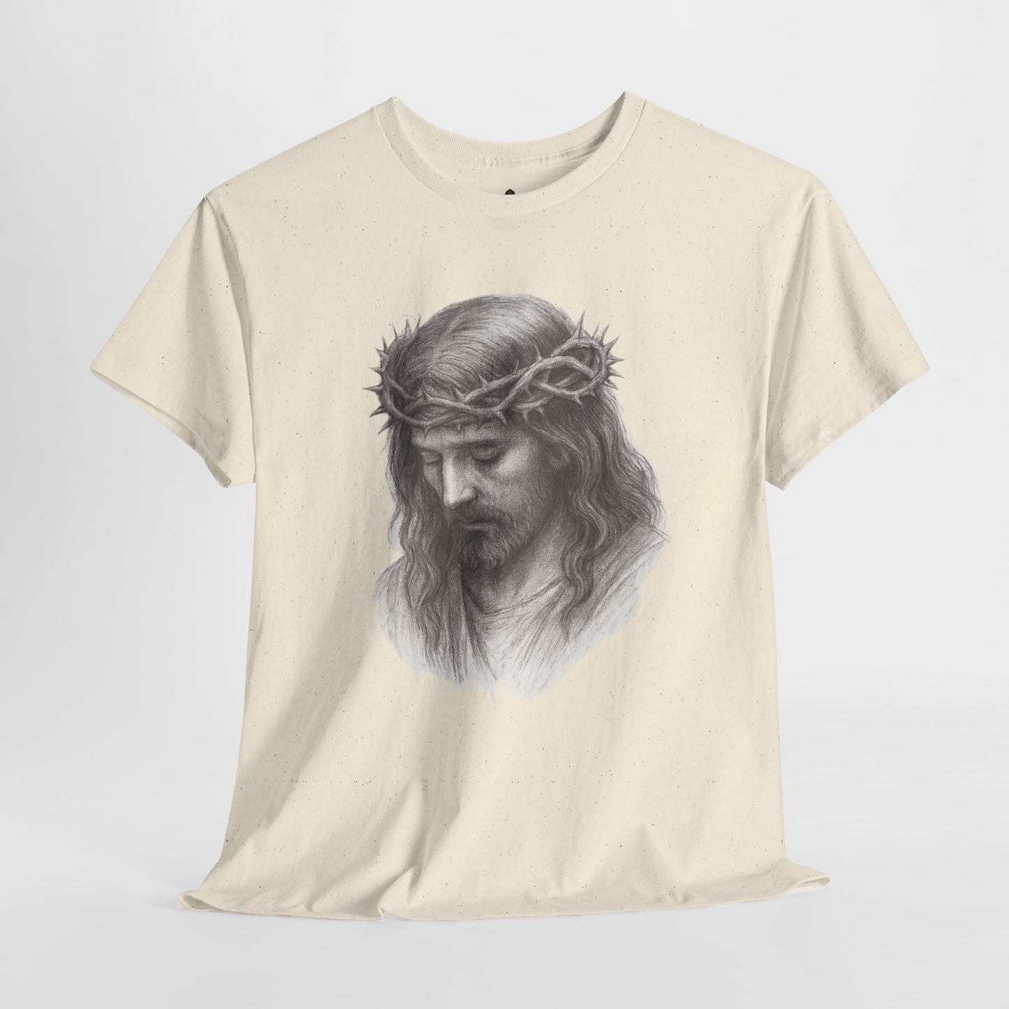Jesus Crown of Thorns Unisex Heavy Cotton Tee, Faith T-Shirt, Christ Shirt, Religious Gift, Christian Apparel
