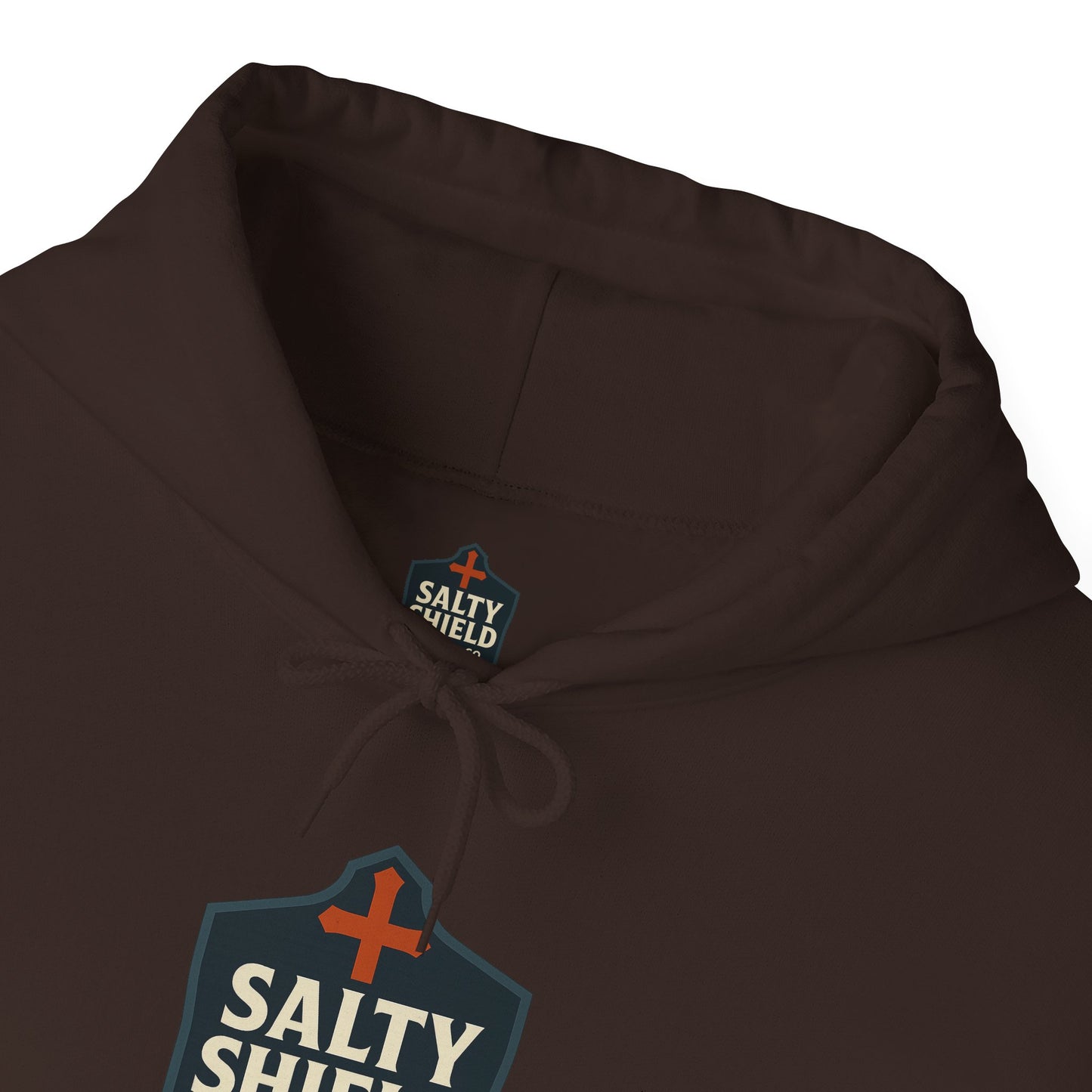 Salty Shield Unisex Hoodie, Casual Pullover, Gift for Him/Her, Cozy Sweatshirt, Everyday Wear, Christian Apparel