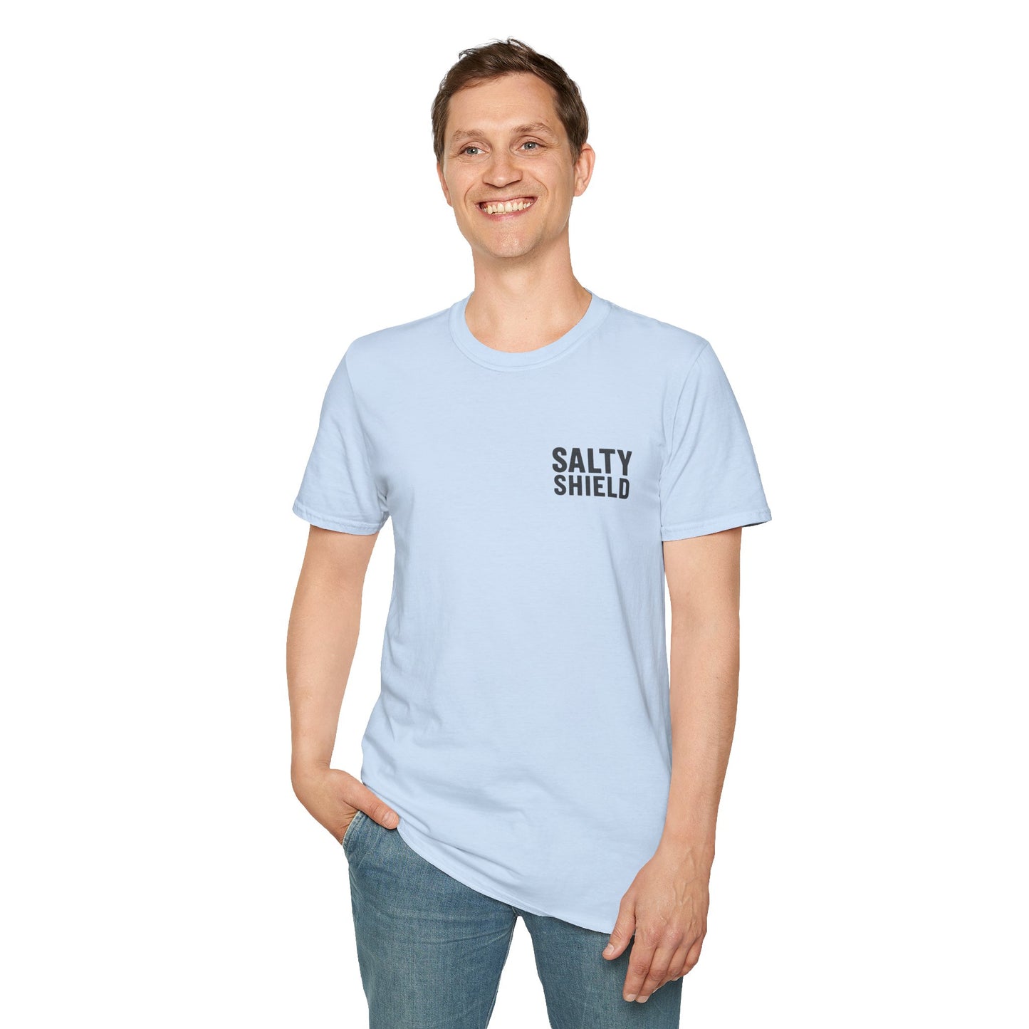 Religious Jesus Greatest Love Story Softstyle T-Shirt Tee Shirt Christian Apparel, Unisex Graphic Tee, Salty Shield Design