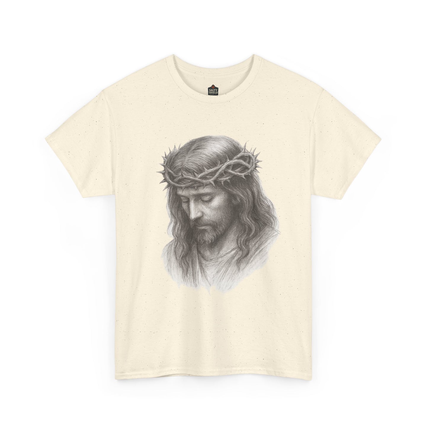 Jesus Crown of Thorns Unisex Heavy Cotton Tee, Faith T-Shirt, Christ Shirt, Religious Gift, Christian Apparel