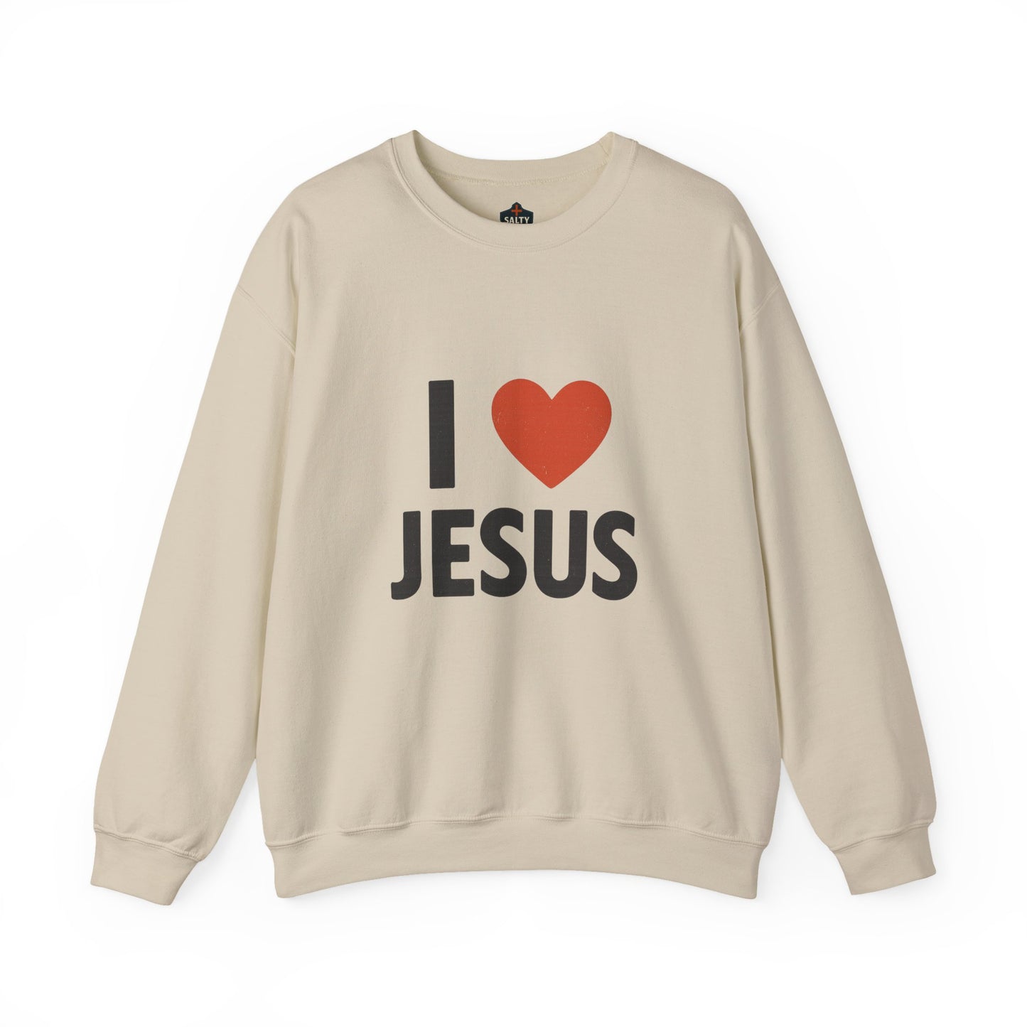 Religious Sweatshirt, Christian Crewneck Jumper, I Heart Jesus Comfy Shirt, Religious Gift, Unisex Religious Sweater, Christian Apparel