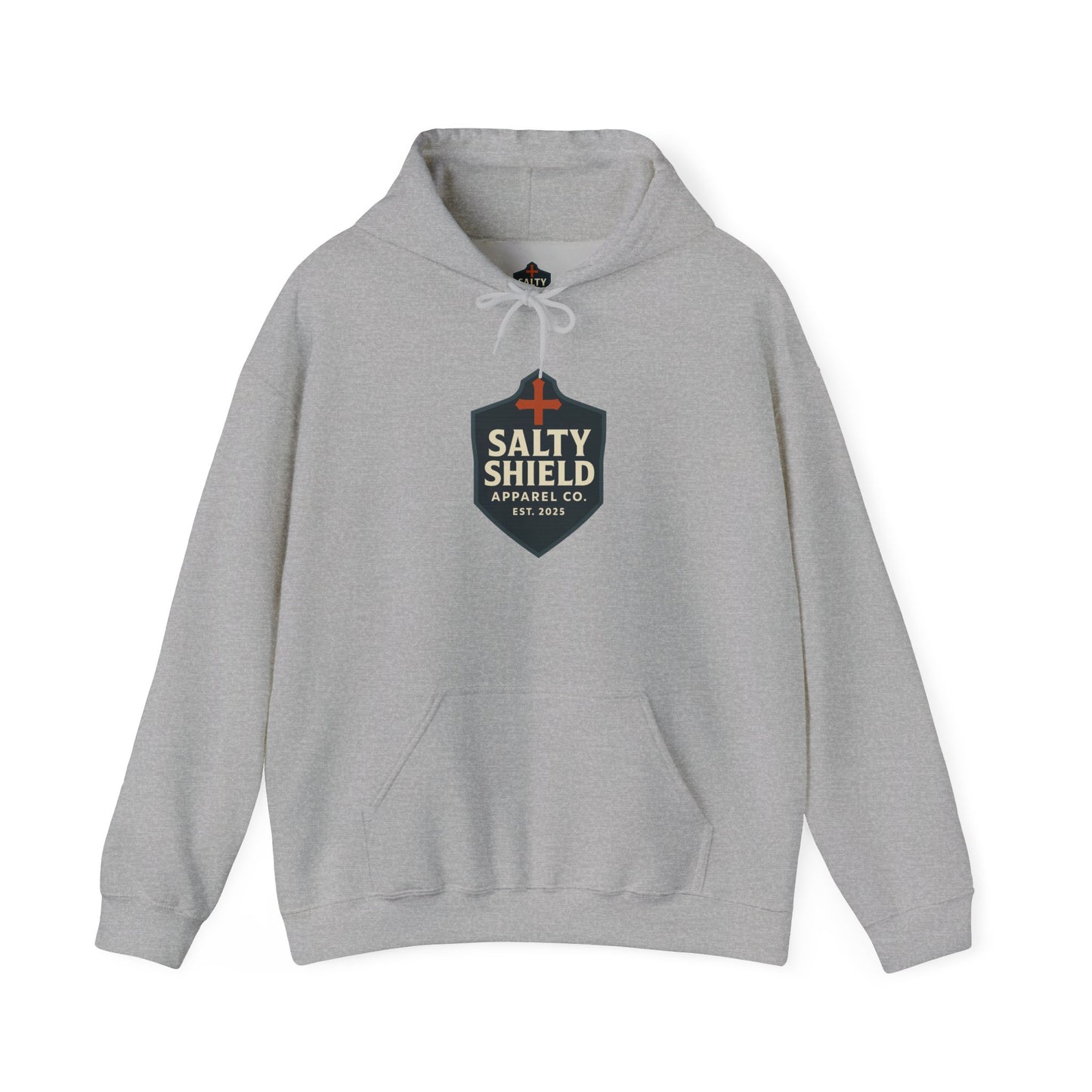 Salty Shield Unisex Hoodie, Casual Pullover, Gift for Him/Her, Cozy Sweatshirt, Everyday Wear, Christian Apparel