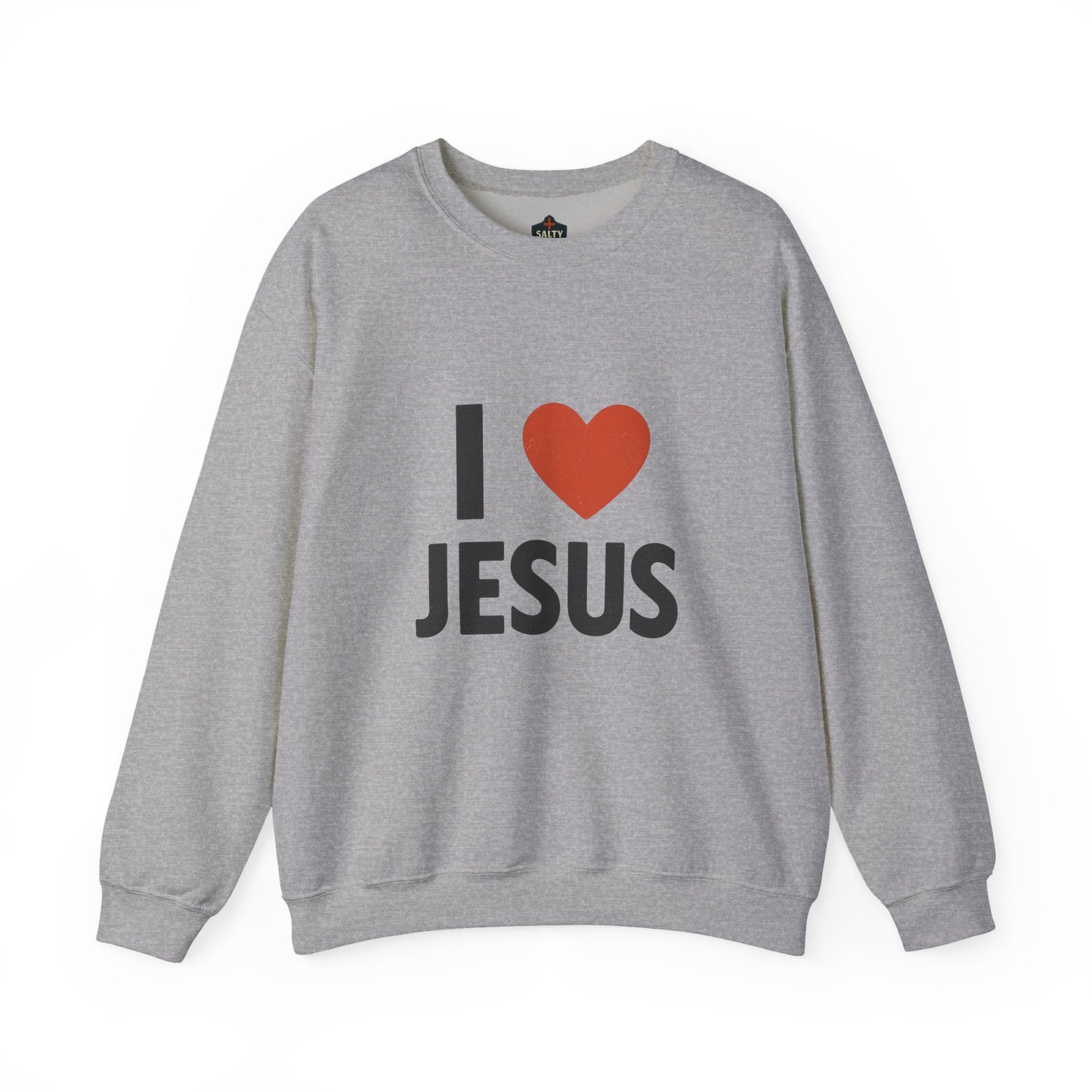 Religious Sweatshirt, Christian Crewneck Jumper, I Heart Jesus Comfy Shirt, Religious Gift, Unisex Religious Sweater, Christian Apparel