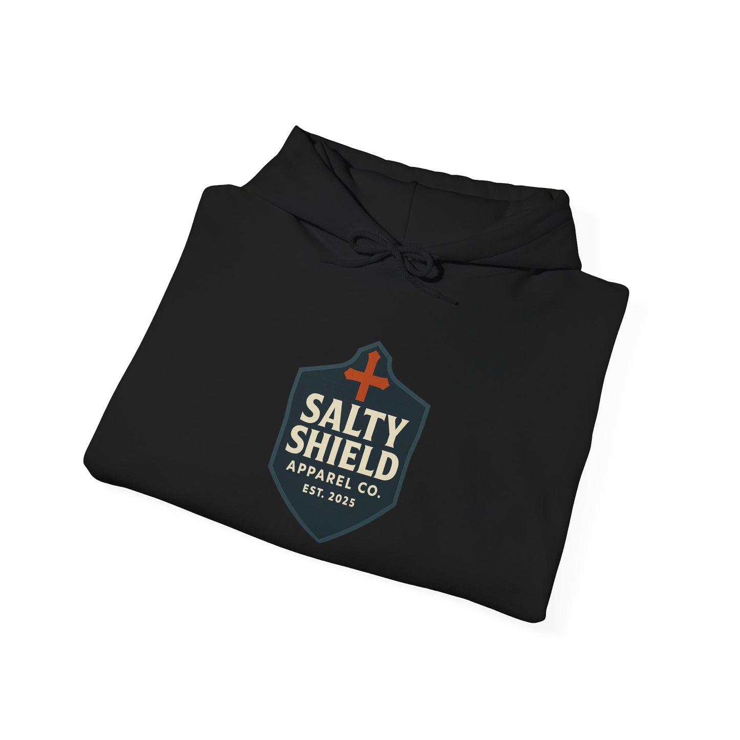 Salty Shield Unisex Hoodie, Casual Pullover, Gift for Him/Her, Cozy Sweatshirt, Everyday Wear, Christian Apparel