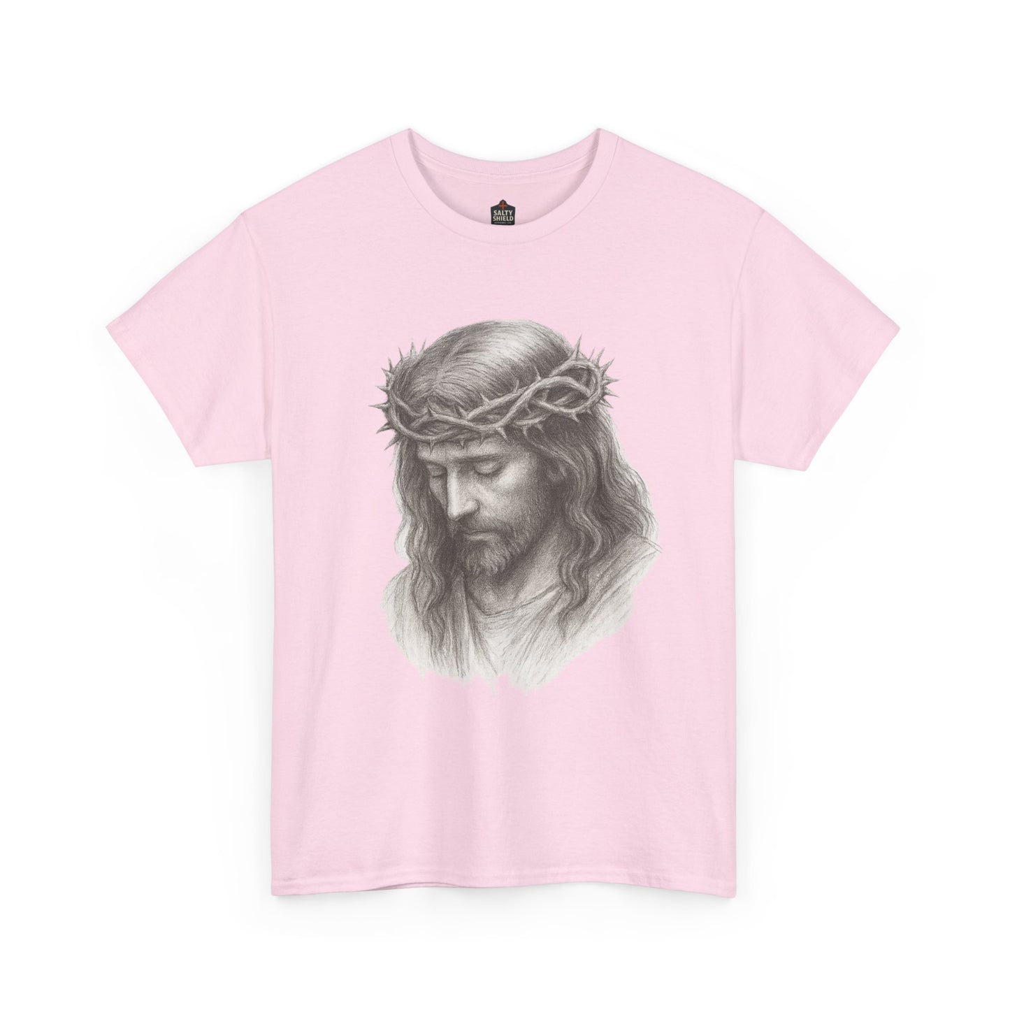 Jesus Crown of Thorns Unisex Heavy Cotton Tee, Faith T-Shirt, Christ Shirt, Religious Gift, Christian Apparel