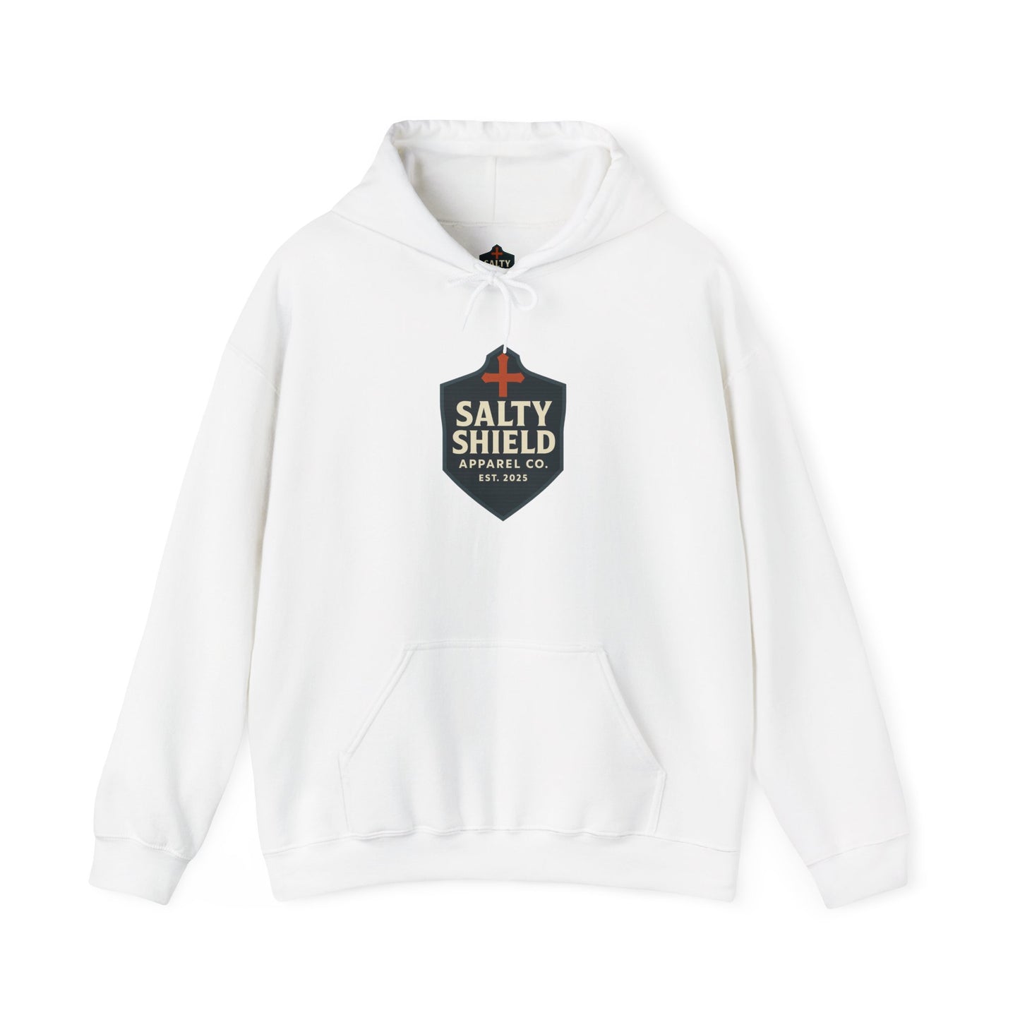Salty Shield Unisex Hoodie, Casual Pullover, Gift for Him/Her, Cozy Sweatshirt, Everyday Wear, Christian Apparel