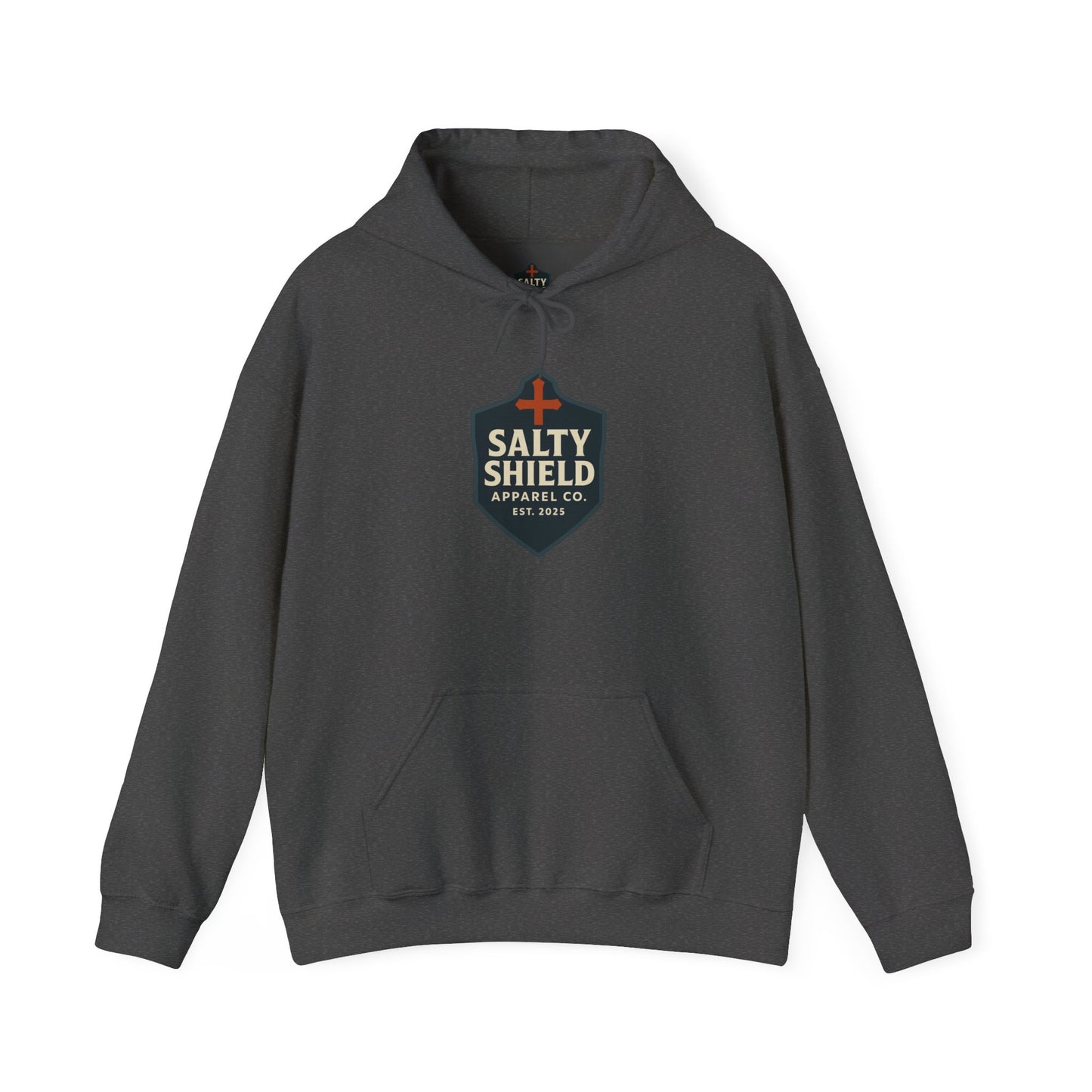 Salty Shield Unisex Hoodie, Casual Pullover, Gift for Him/Her, Cozy Sweatshirt, Everyday Wear, Christian Apparel