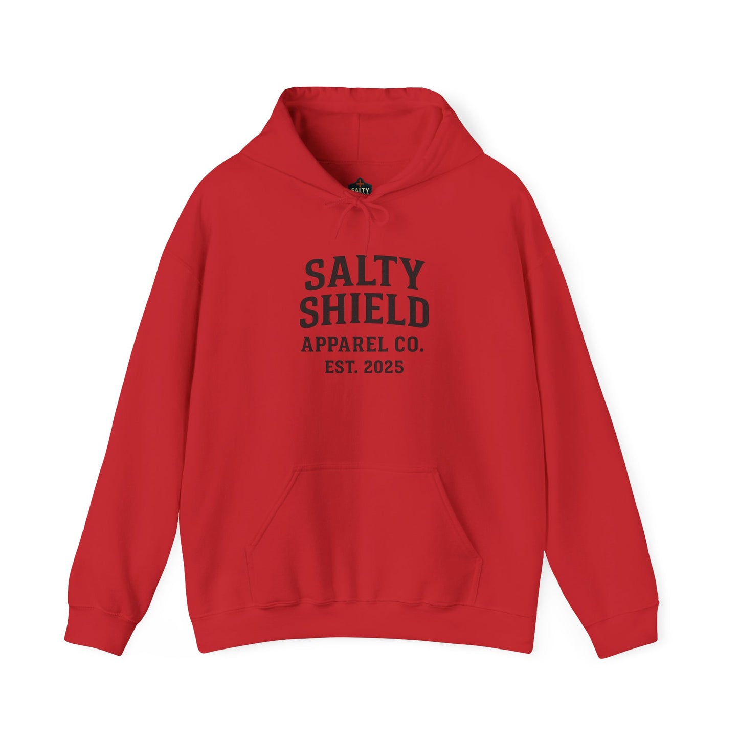 Salty Shield University Hoodie - Cozy Unisex Sweatshirt, Perfect for Casual Days, Gift for Friends, Summer Beach Vibes, Year-Round Comfort