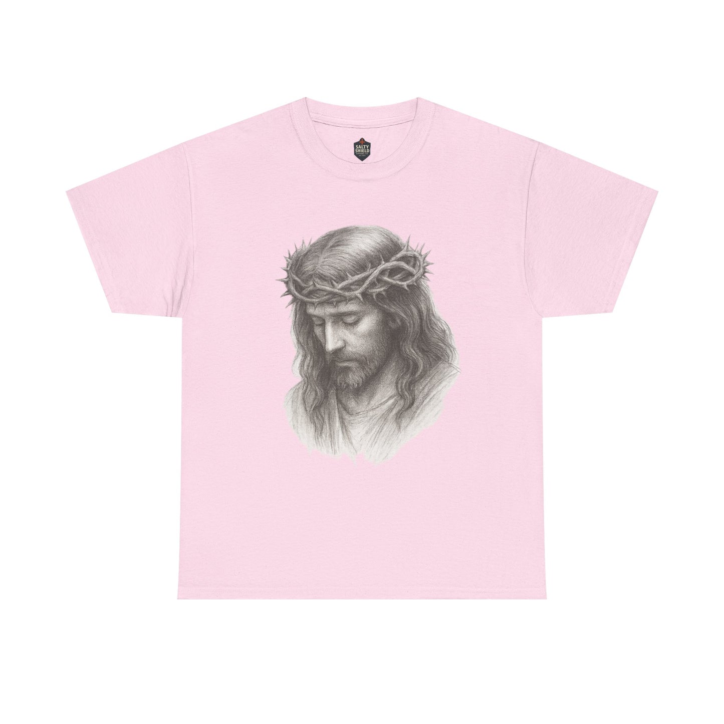 Jesus Crown of Thorns Unisex Heavy Cotton Tee, Faith T-Shirt, Christ Shirt, Religious Gift, Christian Apparel