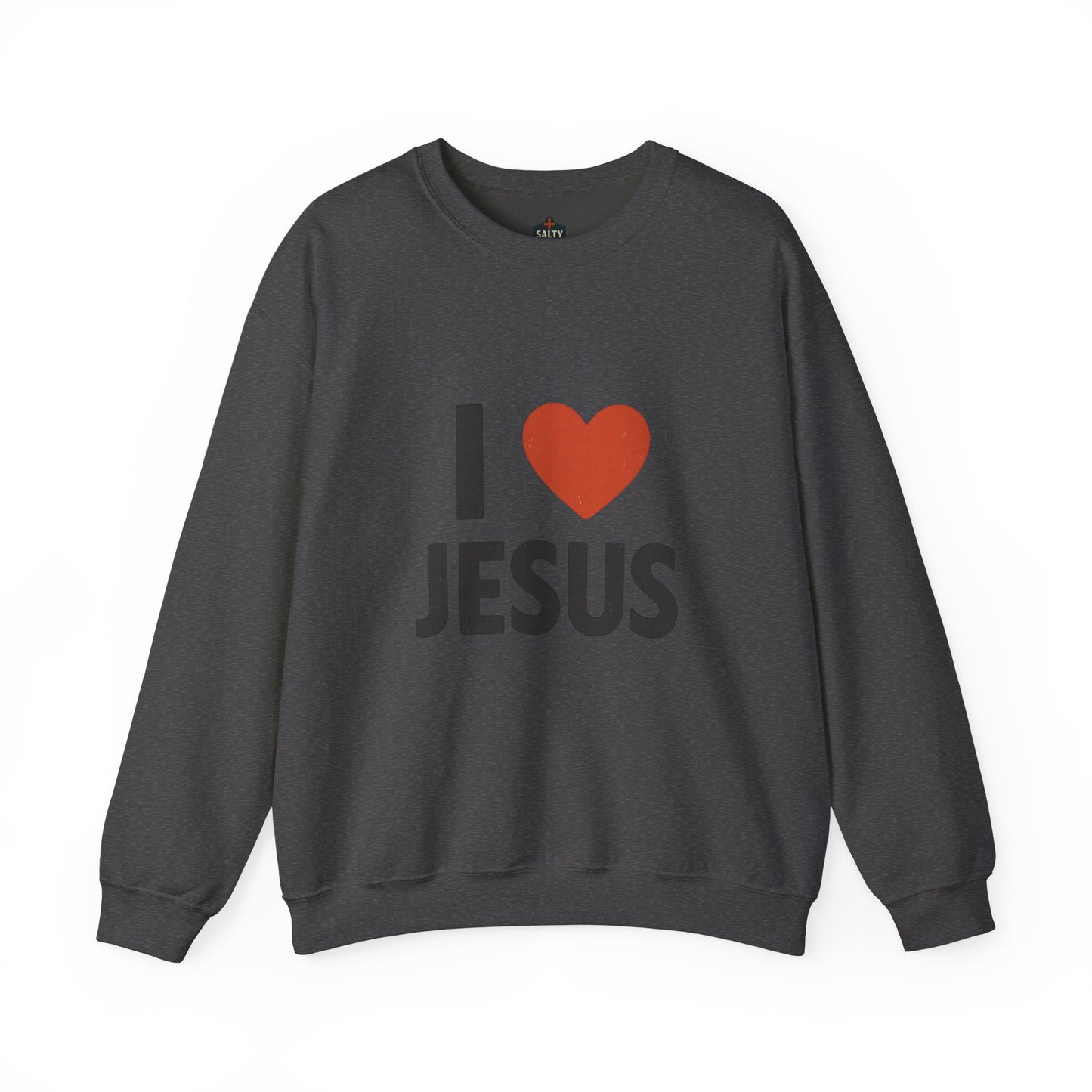 Religious Sweatshirt, Christian Crewneck Jumper, I Heart Jesus Comfy Shirt, Religious Gift, Unisex Religious Sweater, Christian Apparel