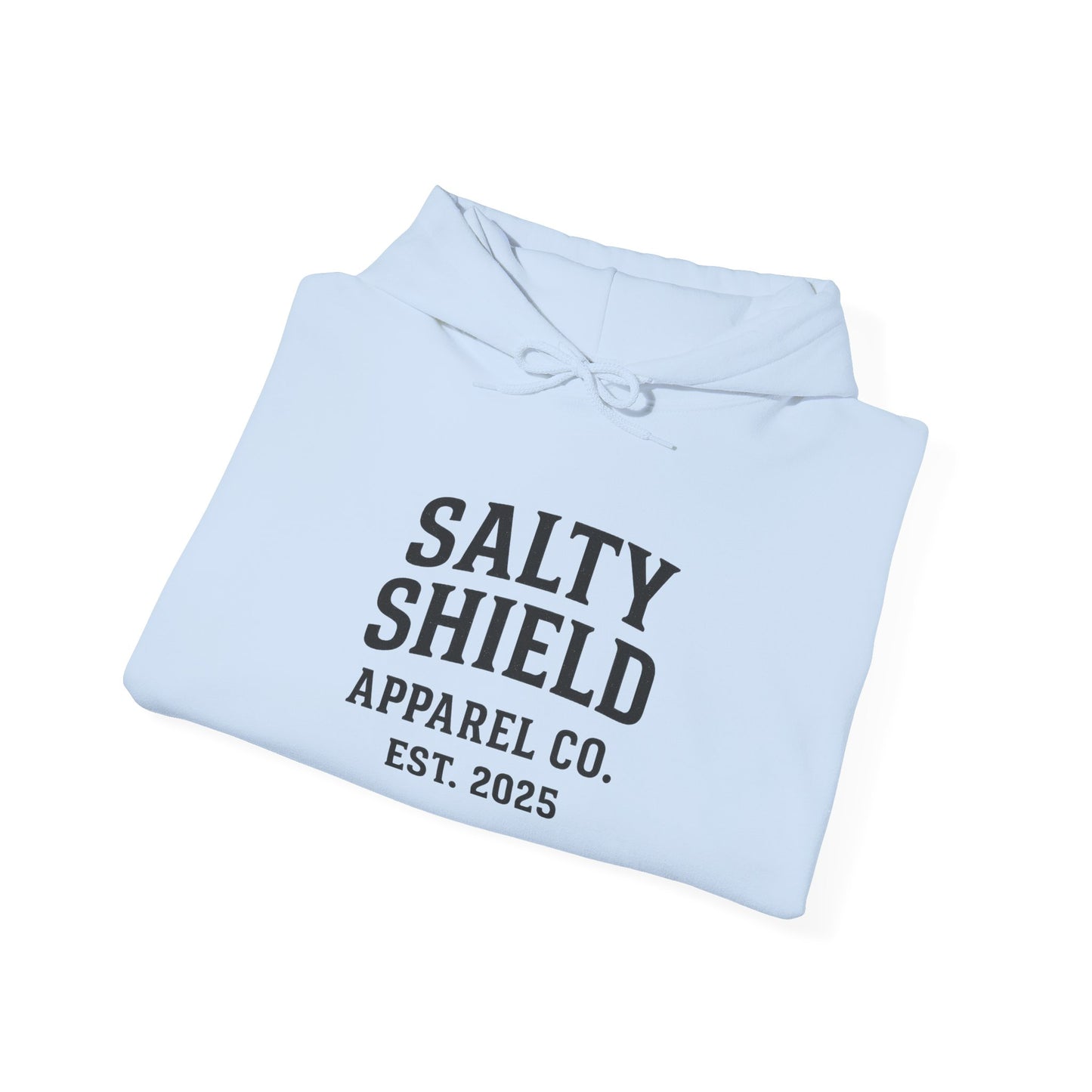 Salty Shield University Hoodie - Cozy Unisex Sweatshirt, Perfect for Casual Days, Gift for Friends, Summer Beach Vibes, Year-Round Comfort