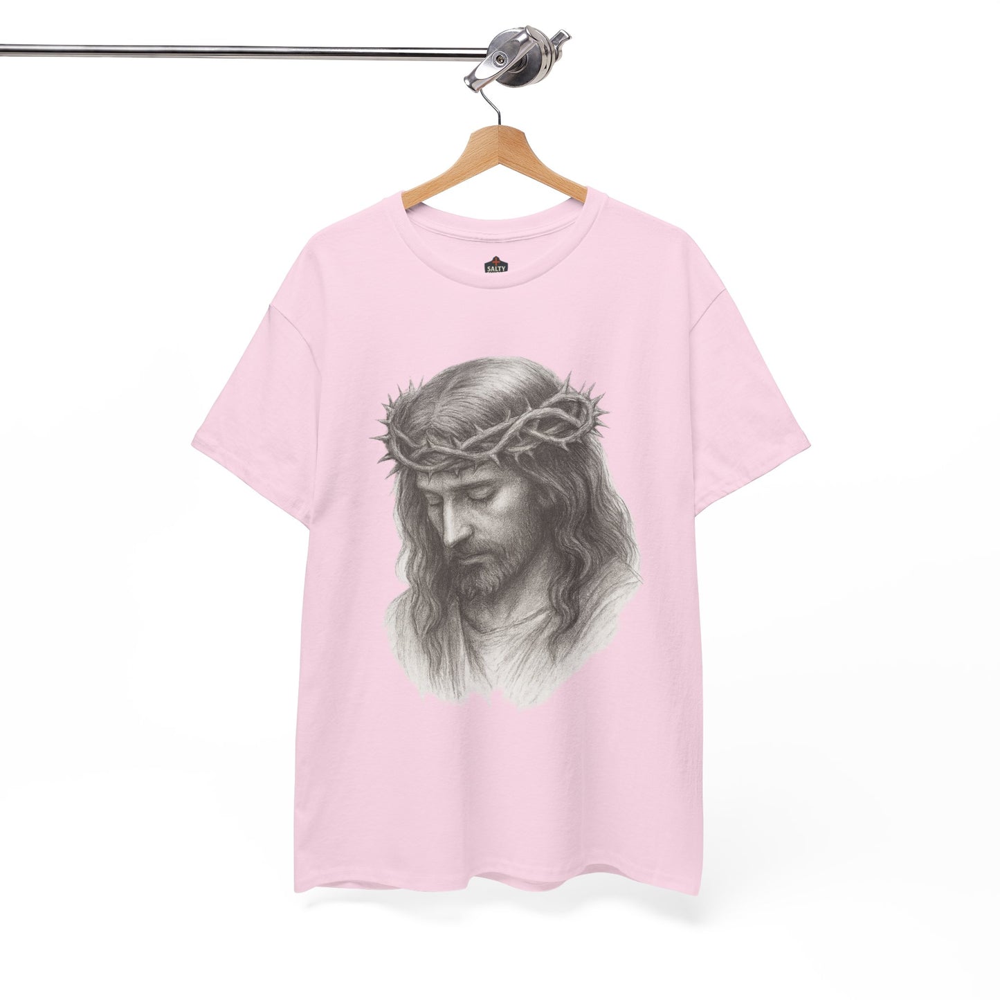Jesus Crown of Thorns Unisex Heavy Cotton Tee, Faith T-Shirt, Christ Shirt, Religious Gift, Christian Apparel