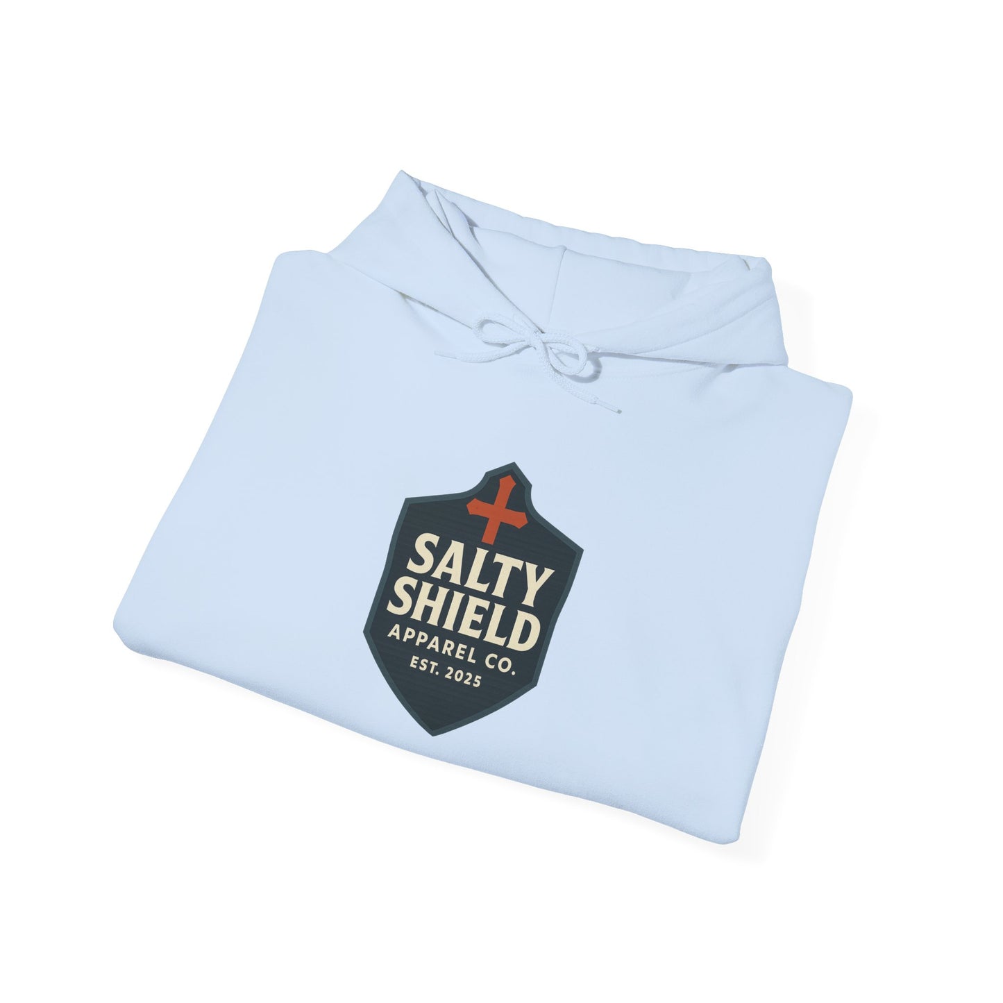 Salty Shield Unisex Hoodie, Casual Pullover, Gift for Him/Her, Cozy Sweatshirt, Everyday Wear, Christian Apparel