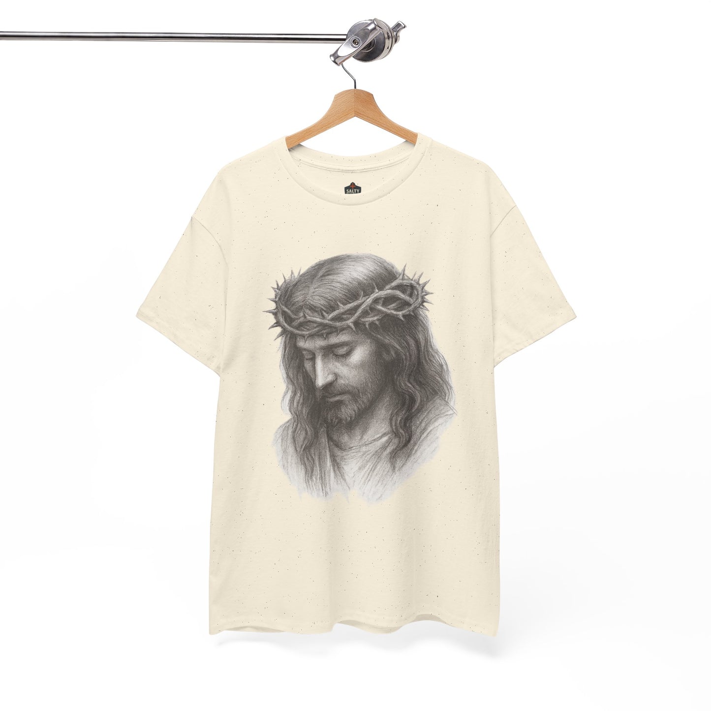 Jesus Crown of Thorns Unisex Heavy Cotton Tee, Faith T-Shirt, Christ Shirt, Religious Gift, Christian Apparel