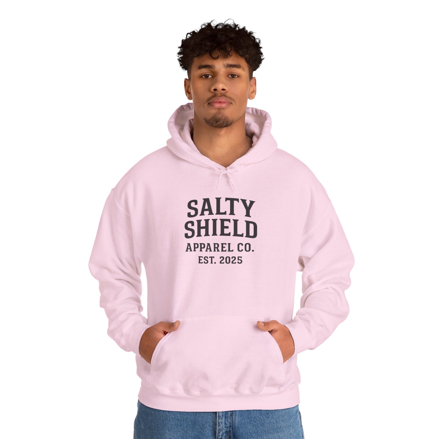 Salty Shield University Hoodie - Cozy Unisex Sweatshirt, Perfect for Casual Days, Gift for Friends, Summer Beach Vibes, Year-Round Comfort