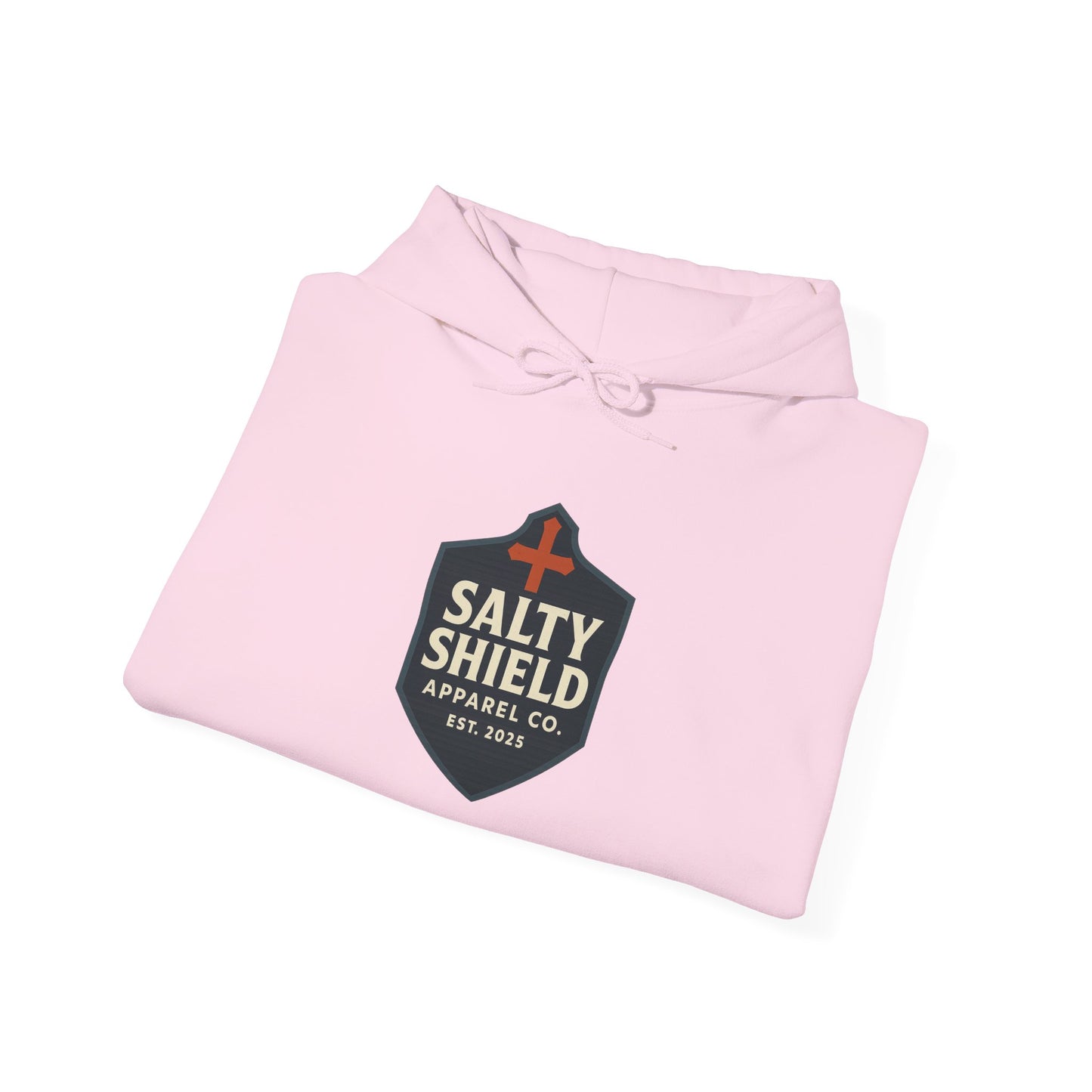 Salty Shield Unisex Hoodie, Casual Pullover, Gift for Him/Her, Cozy Sweatshirt, Everyday Wear, Christian Apparel