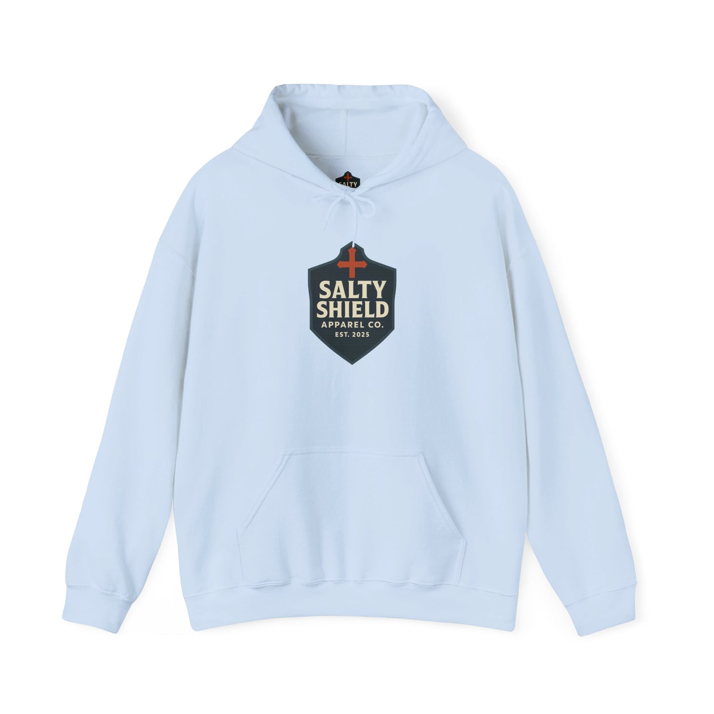 Salty Shield Unisex Hoodie, Casual Pullover, Gift for Him/Her, Cozy Sweatshirt, Everyday Wear, Christian Apparel