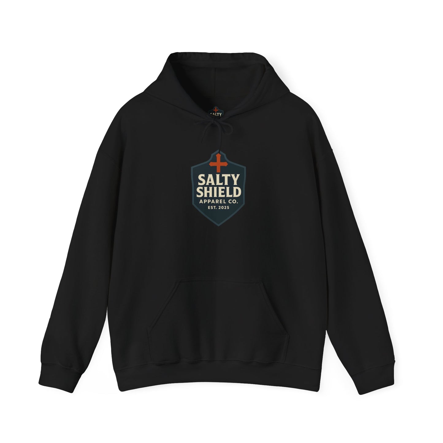 Salty Shield Unisex Hoodie, Casual Pullover, Gift for Him/Her, Cozy Sweatshirt, Everyday Wear, Christian Apparel