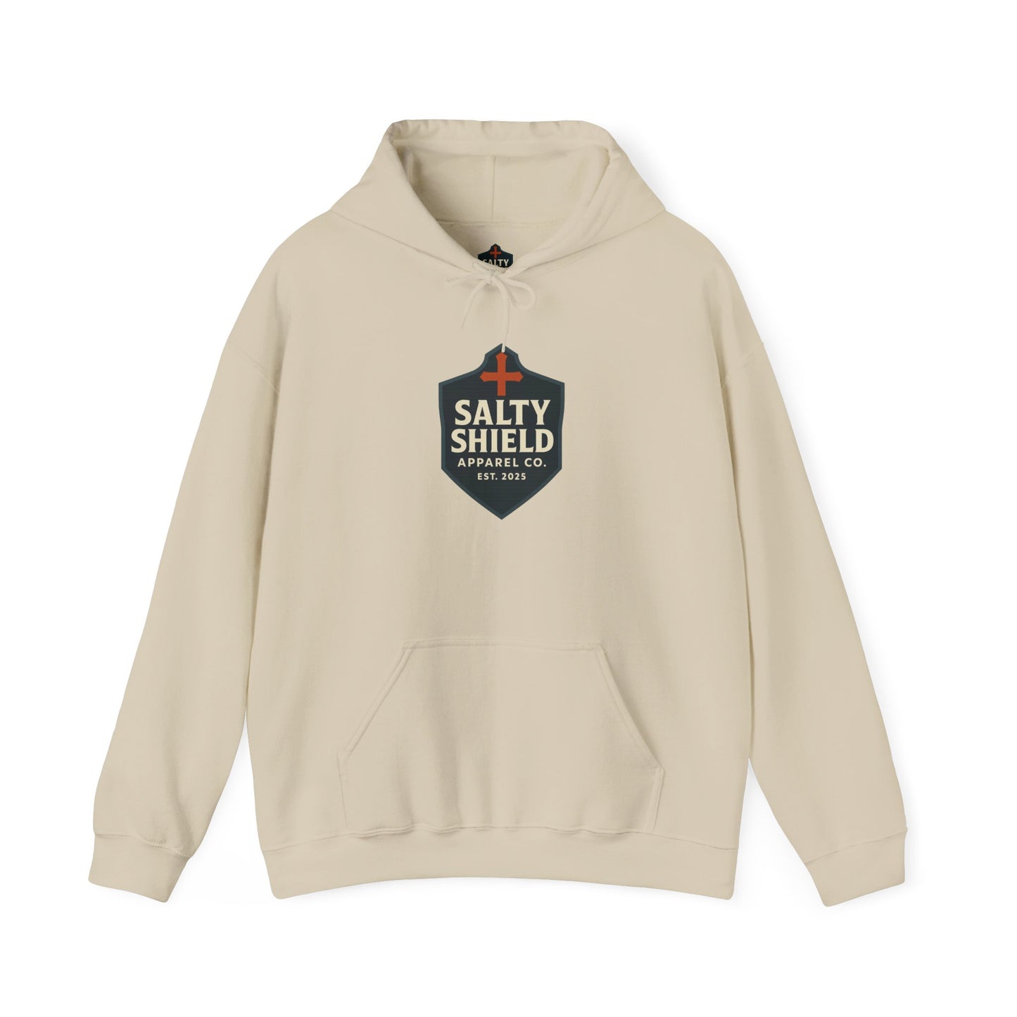 Salty Shield Unisex Hoodie, Casual Pullover, Gift for Him/Her, Cozy Sweatshirt, Everyday Wear, Christian Apparel