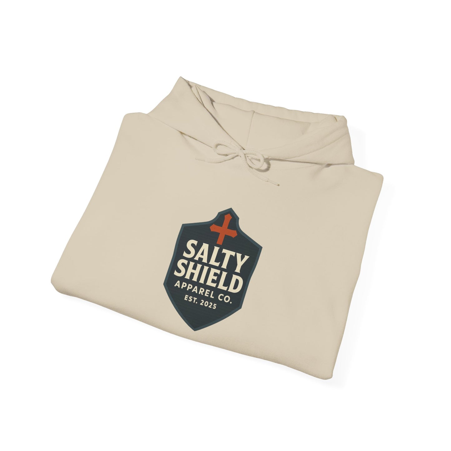 Salty Shield Unisex Hoodie, Casual Pullover, Gift for Him/Her, Cozy Sweatshirt, Everyday Wear, Christian Apparel
