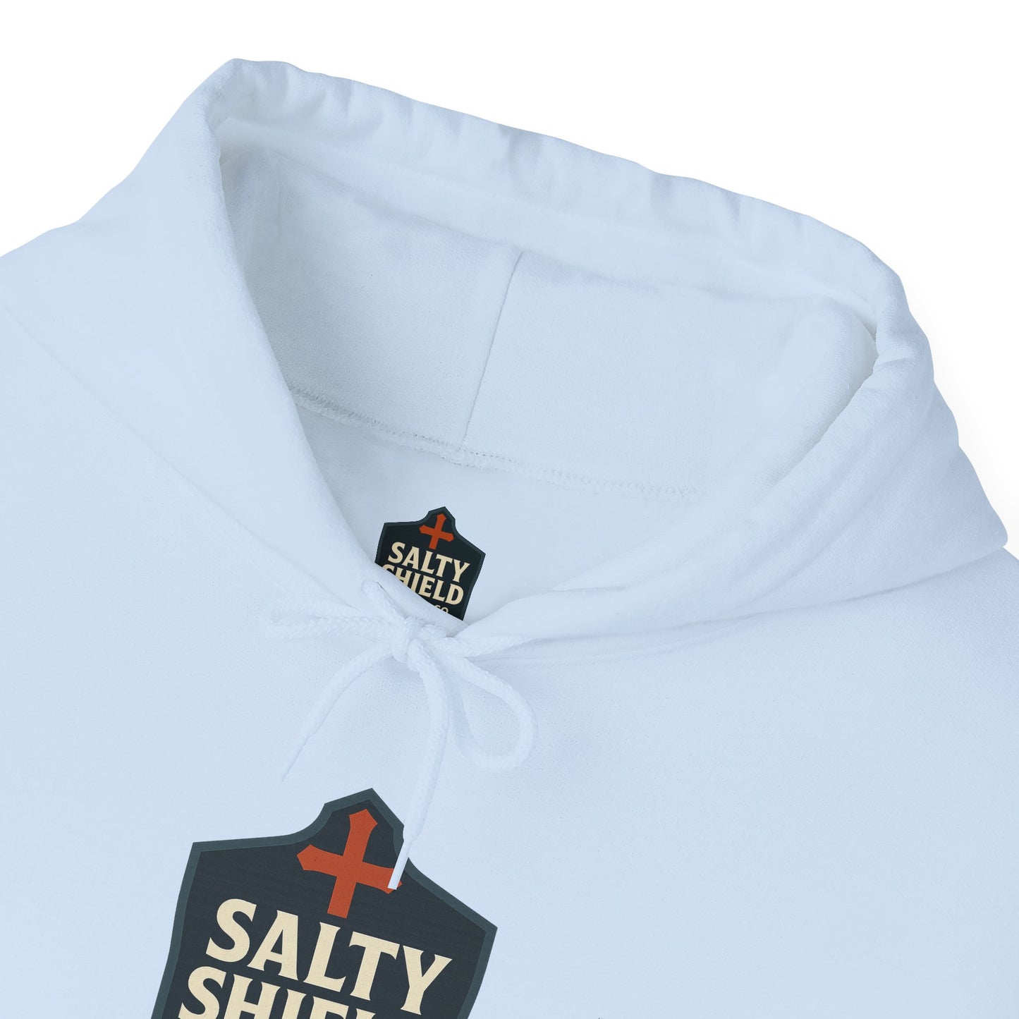 Salty Shield Unisex Hoodie, Casual Pullover, Gift for Him/Her, Cozy Sweatshirt, Everyday Wear, Christian Apparel