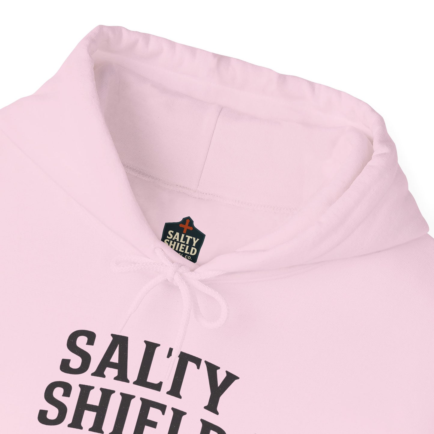 Salty Shield University Hoodie - Cozy Unisex Sweatshirt, Perfect for Casual Days, Gift for Friends, Summer Beach Vibes, Year-Round Comfort