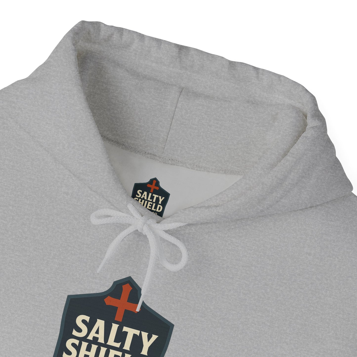 Salty Shield Unisex Hoodie, Casual Pullover, Gift for Him/Her, Cozy Sweatshirt, Everyday Wear, Christian Apparel