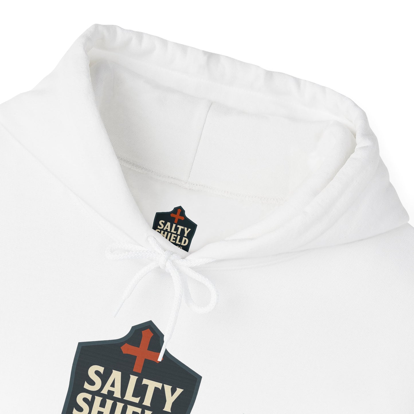 Salty Shield Unisex Hoodie, Casual Pullover, Gift for Him/Her, Cozy Sweatshirt, Everyday Wear, Christian Apparel