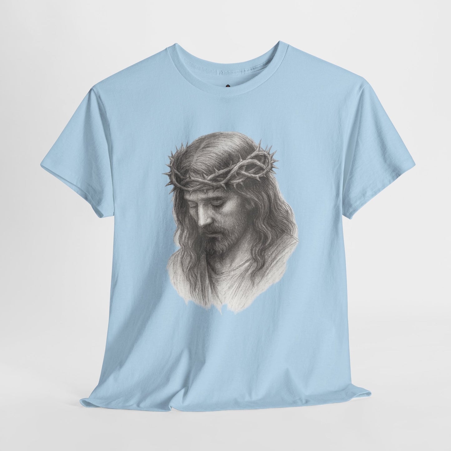 Jesus Crown of Thorns Unisex Heavy Cotton Tee, Faith T-Shirt, Christ Shirt, Religious Gift, Christian Apparel