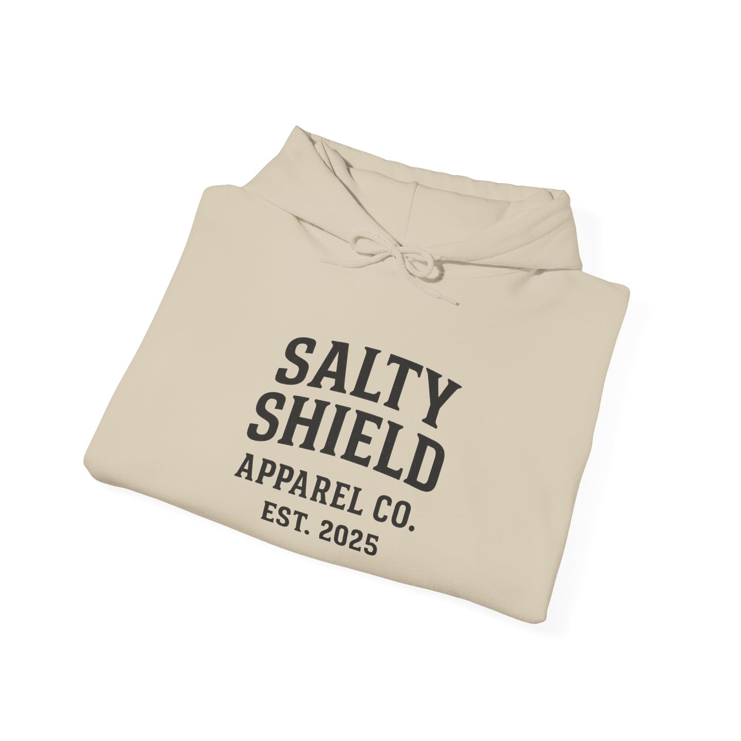 Salty Shield University Hoodie - Cozy Unisex Sweatshirt, Perfect for Casual Days, Gift for Friends, Summer Beach Vibes, Year-Round Comfort