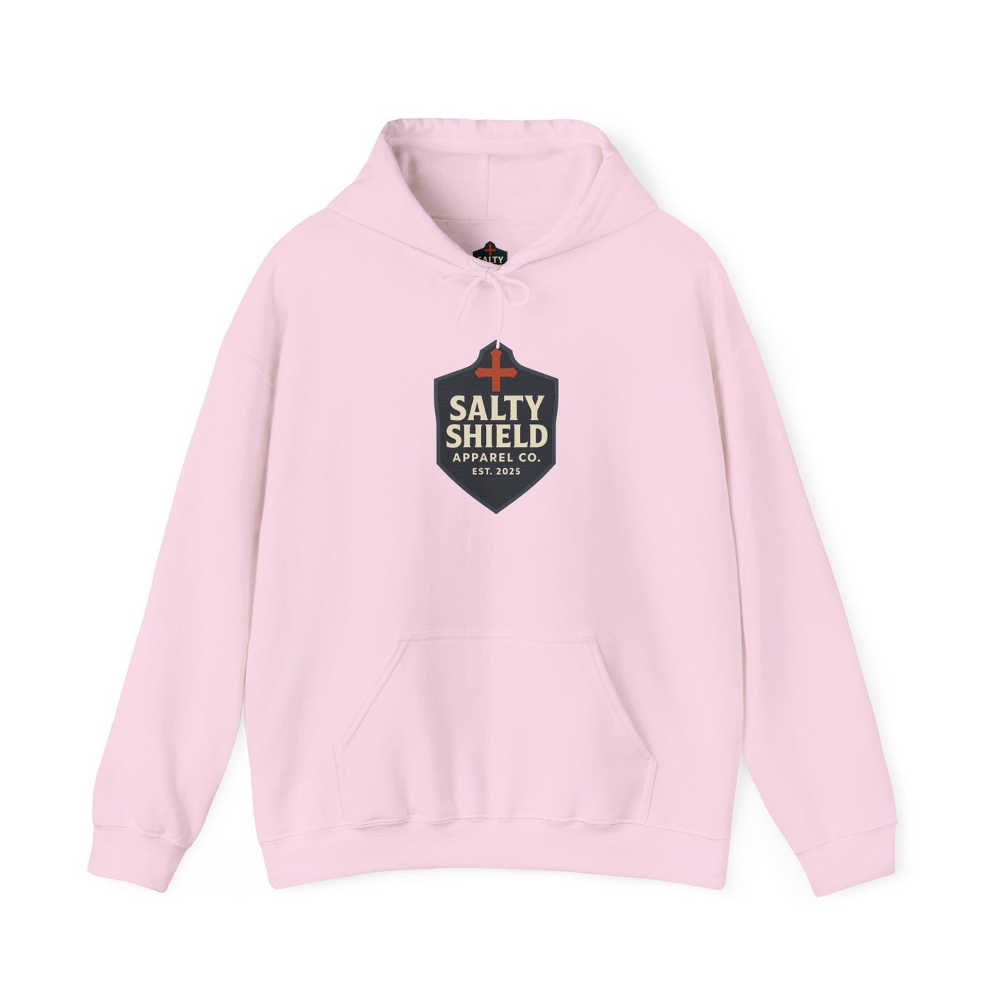 Salty Shield Unisex Hoodie, Casual Pullover, Gift for Him/Her, Cozy Sweatshirt, Everyday Wear, Christian Apparel