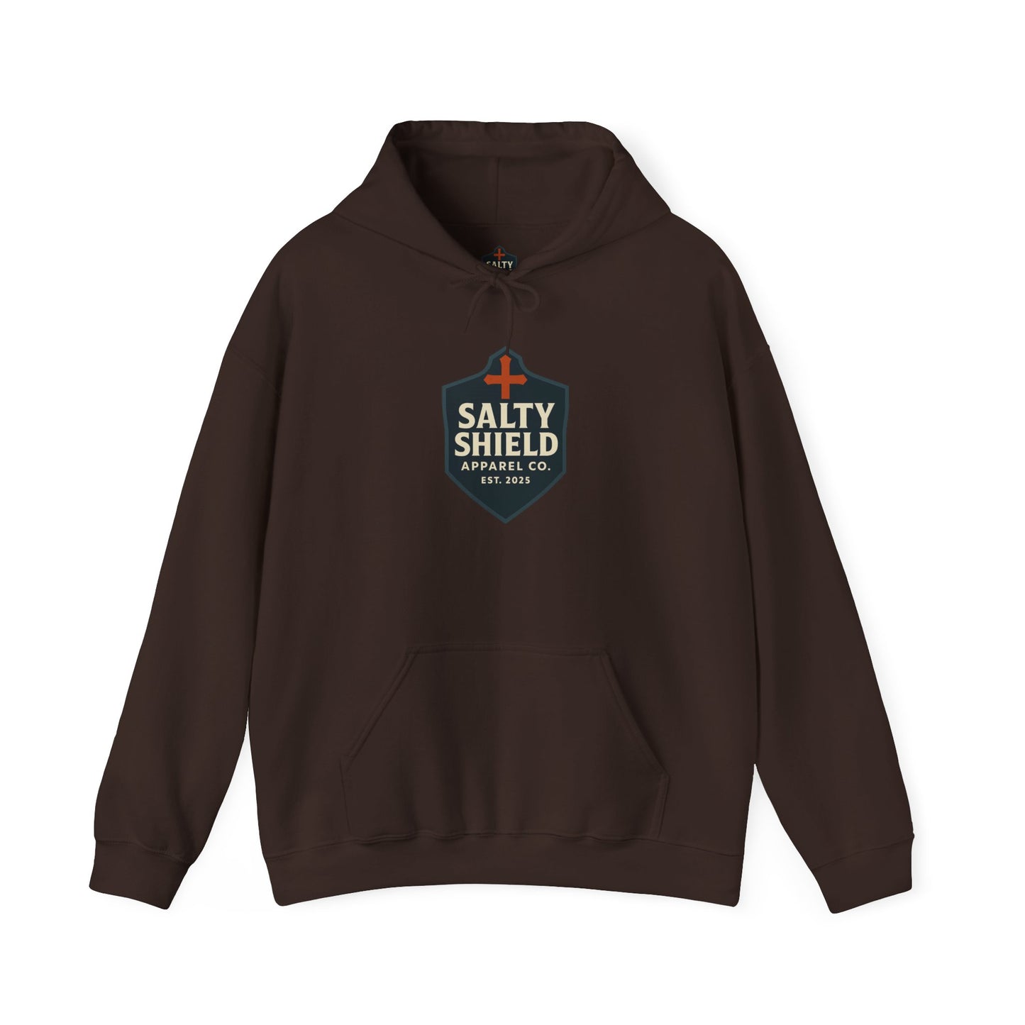 Salty Shield Unisex Hoodie, Casual Pullover, Gift for Him/Her, Cozy Sweatshirt, Everyday Wear, Christian Apparel