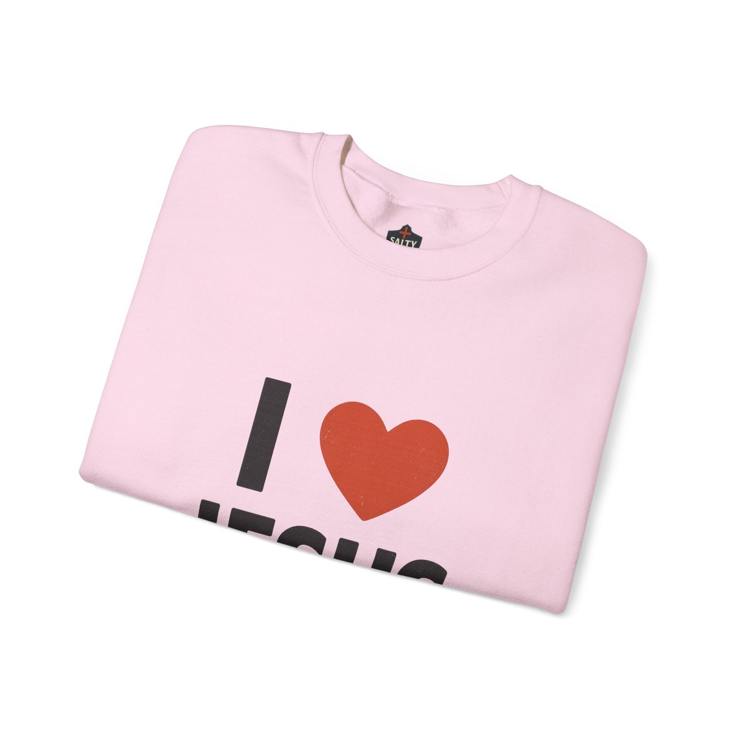 Religious Sweatshirt, Christian Crewneck Jumper, I Heart Jesus Comfy Shirt, Religious Gift, Unisex Religious Sweater, Christian Apparel
