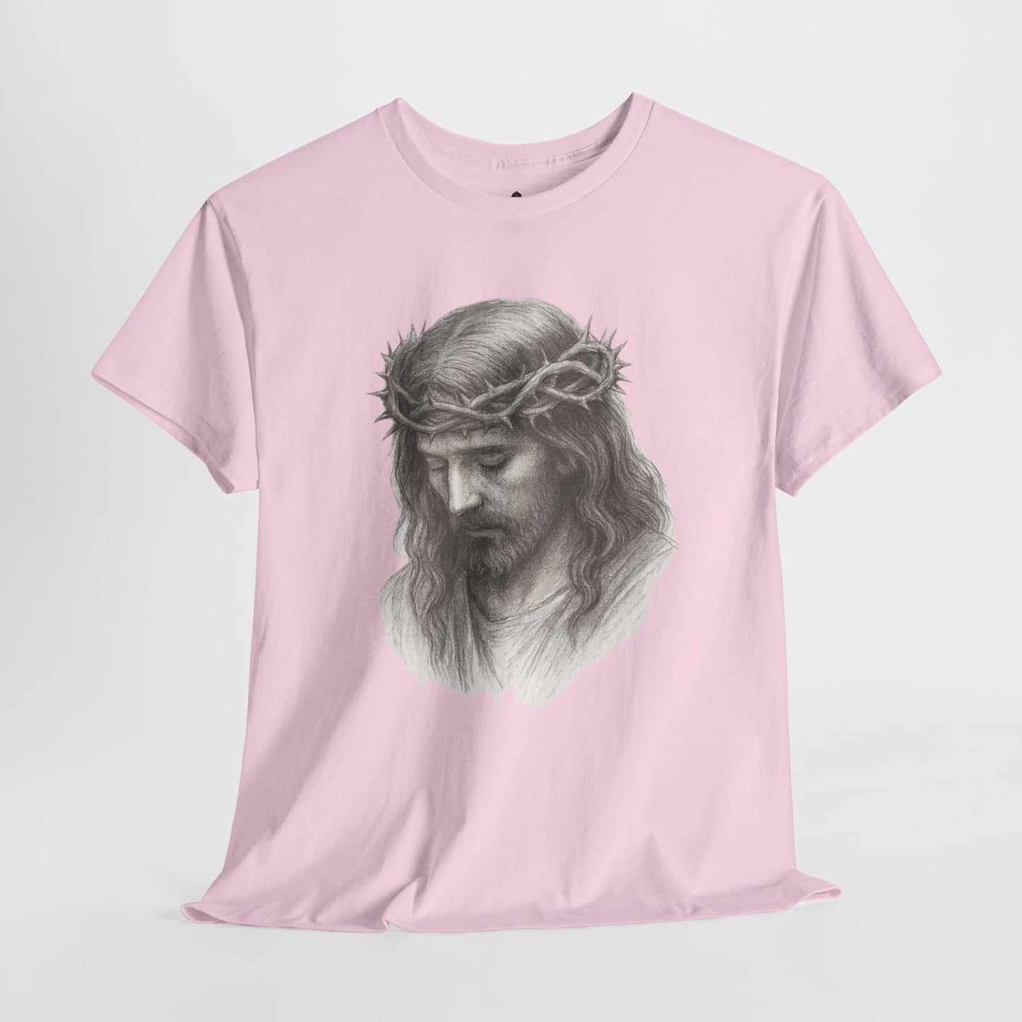 Jesus Crown of Thorns Unisex Heavy Cotton Tee, Faith T-Shirt, Christ Shirt, Religious Gift, Christian Apparel