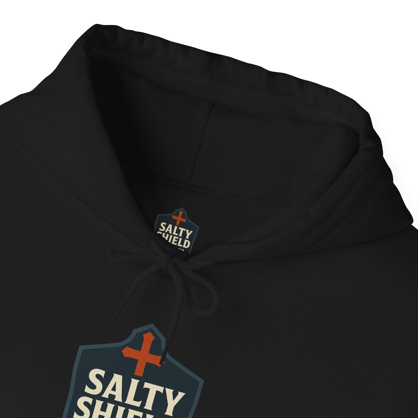Salty Shield Unisex Hoodie, Casual Pullover, Gift for Him/Her, Cozy Sweatshirt, Everyday Wear, Christian Apparel