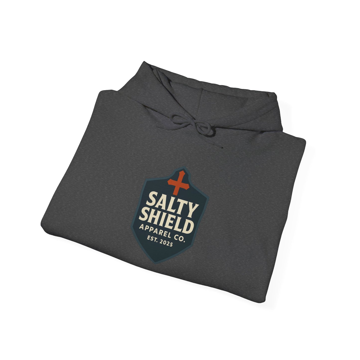 Salty Shield Unisex Hoodie, Casual Pullover, Gift for Him/Her, Cozy Sweatshirt, Everyday Wear, Christian Apparel