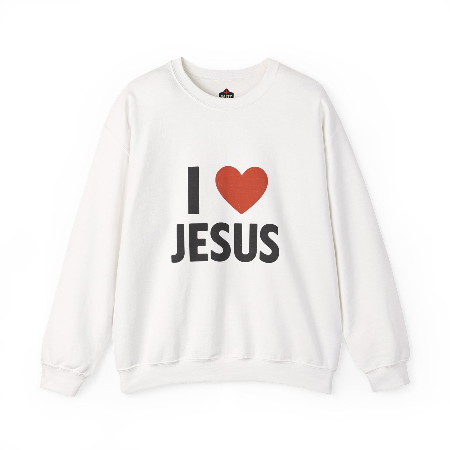 Religious Sweatshirt, Christian Crewneck Jumper, I Heart Jesus Comfy Shirt, Religious Gift, Unisex Religious Sweater, Christian Apparel