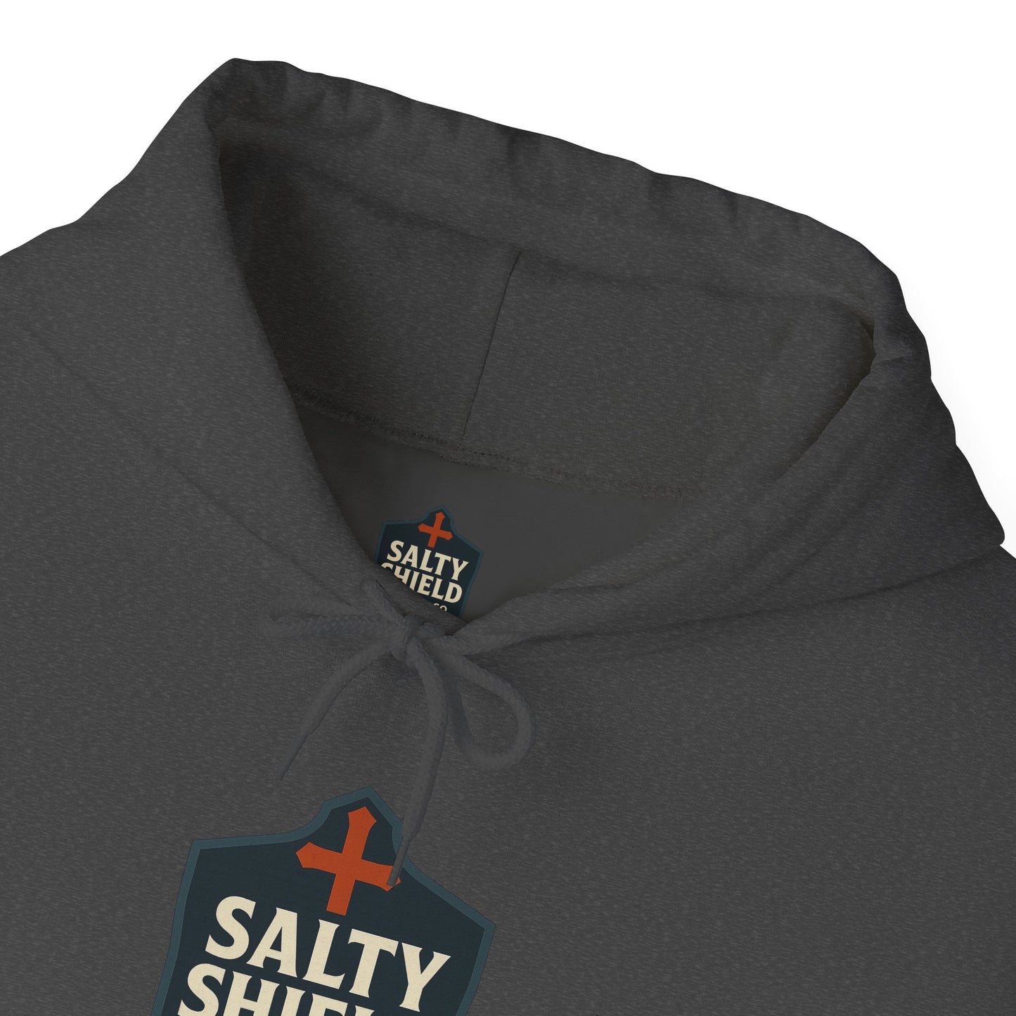 Salty Shield Unisex Hoodie, Casual Pullover, Gift for Him/Her, Cozy Sweatshirt, Everyday Wear, Christian Apparel