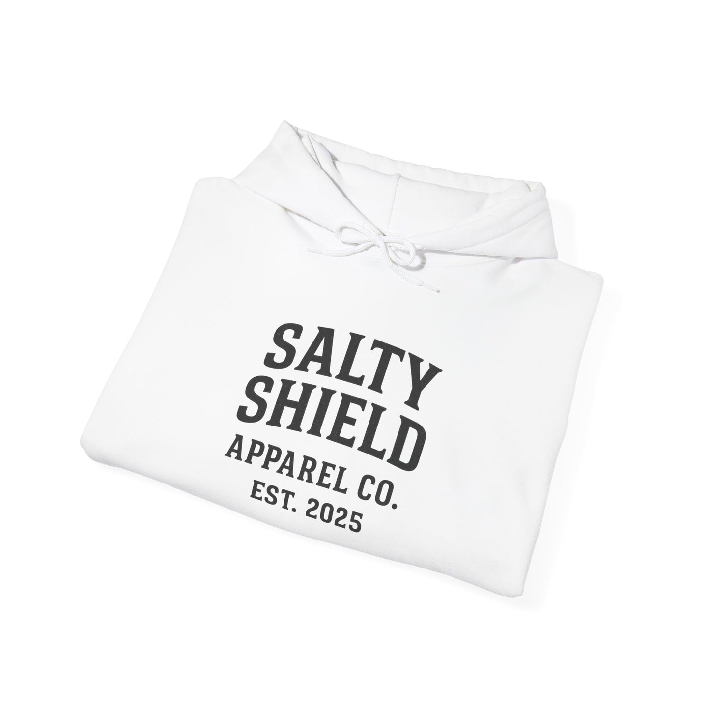 Salty Shield University Hoodie - Cozy Unisex Sweatshirt, Perfect for Casual Days, Gift for Friends, Summer Beach Vibes, Year-Round Comfort