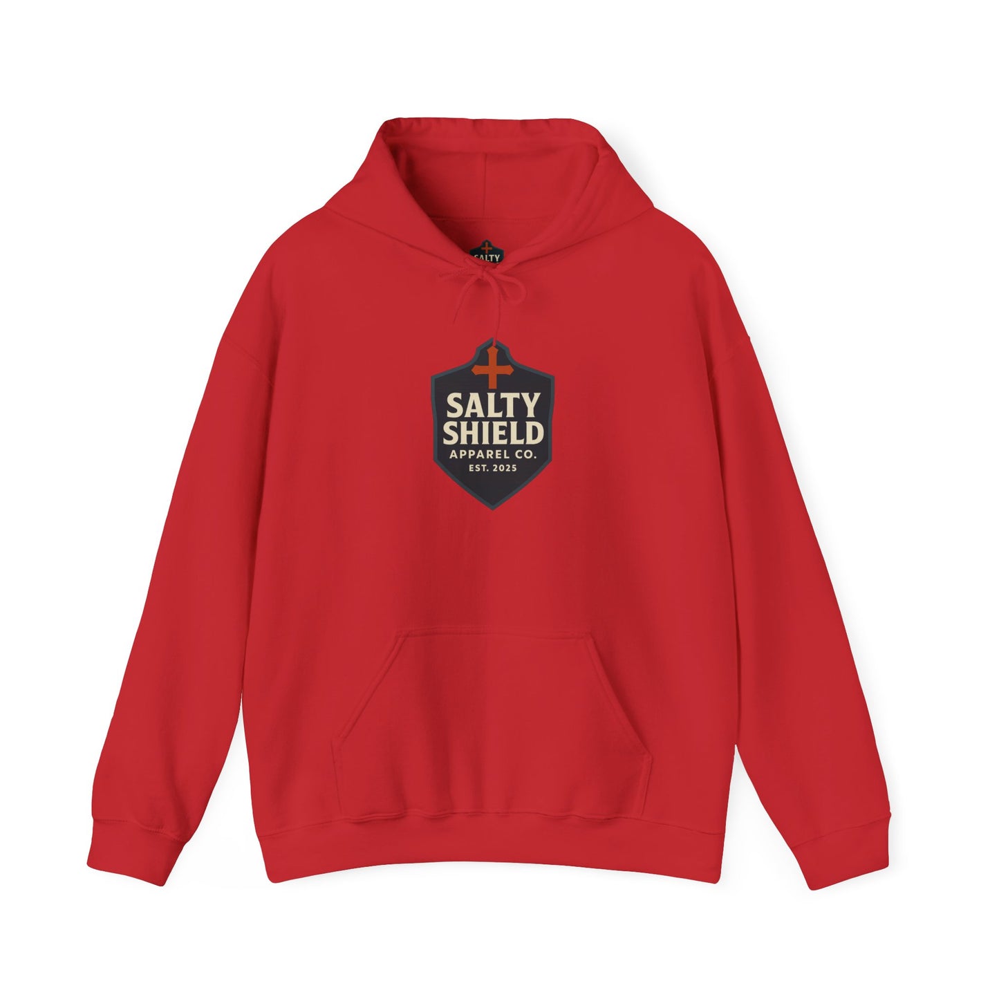 Salty Shield Unisex Hoodie, Casual Pullover, Gift for Him/Her, Cozy Sweatshirt, Everyday Wear, Christian Apparel