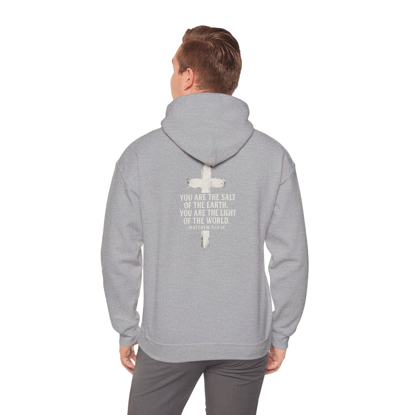 Salty Shield Unisex Hoodie, Casual Pullover, Gift for Him/Her, Cozy Sweatshirt, Everyday Wear, Christian Apparel