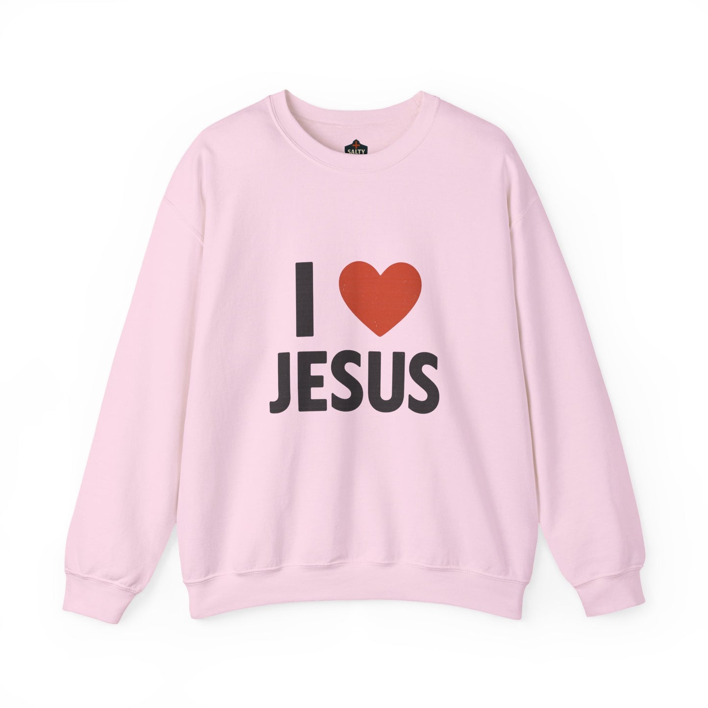 Religious Sweatshirt, Christian Crewneck Jumper, I Heart Jesus Comfy Shirt, Religious Gift, Unisex Religious Sweater, Christian Apparel