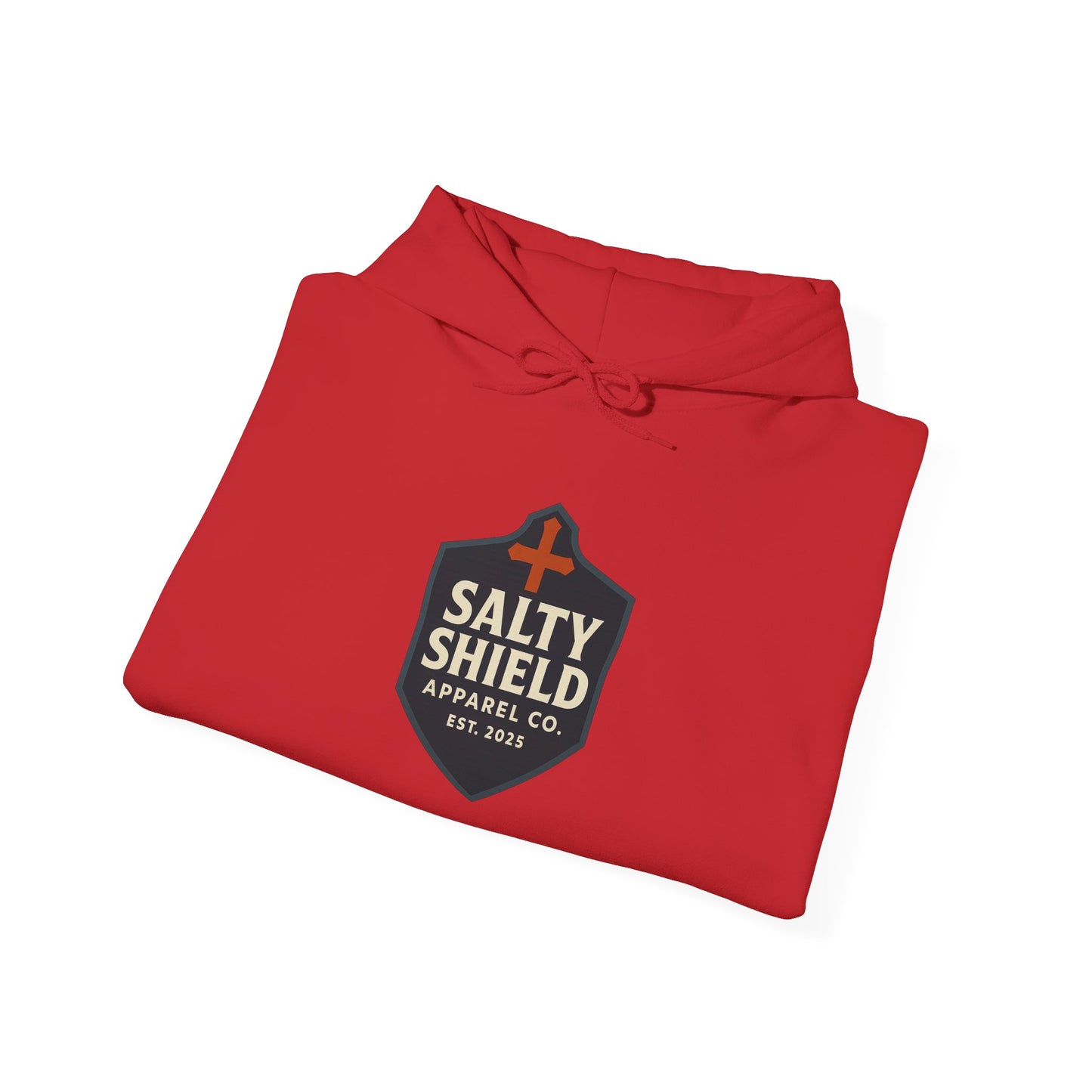 Salty Shield Unisex Hoodie, Casual Pullover, Gift for Him/Her, Cozy Sweatshirt, Everyday Wear, Christian Apparel