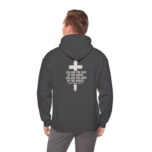 Salty Shield Unisex Hoodie, Casual Pullover, Gift for Him/Her, Cozy Sweatshirt, Everyday Wear, Christian Apparel
