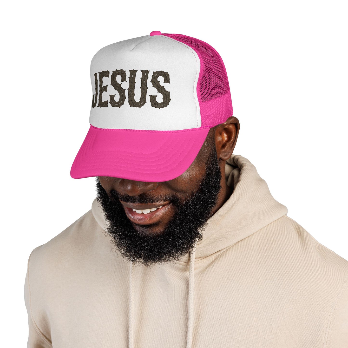 Faith-Inspired Trucker Cap, Religious Hat, Christian Gift, Jesus Baseball Cap, Stylish Faith Apparel, Perfect for Church Events