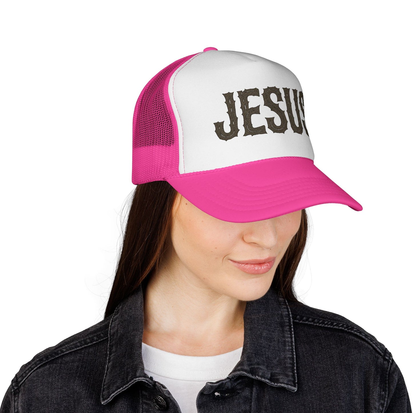 Faith-Inspired Trucker Cap, Religious Hat, Christian Gift, Jesus Baseball Cap, Stylish Faith Apparel, Perfect for Church Events