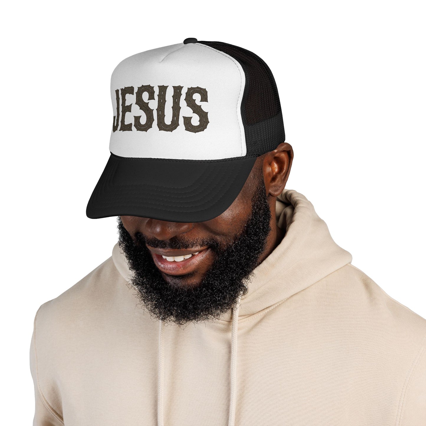 Faith-Inspired Trucker Cap, Religious Hat, Christian Gift, Jesus Baseball Cap, Stylish Faith Apparel, Perfect for Church Events