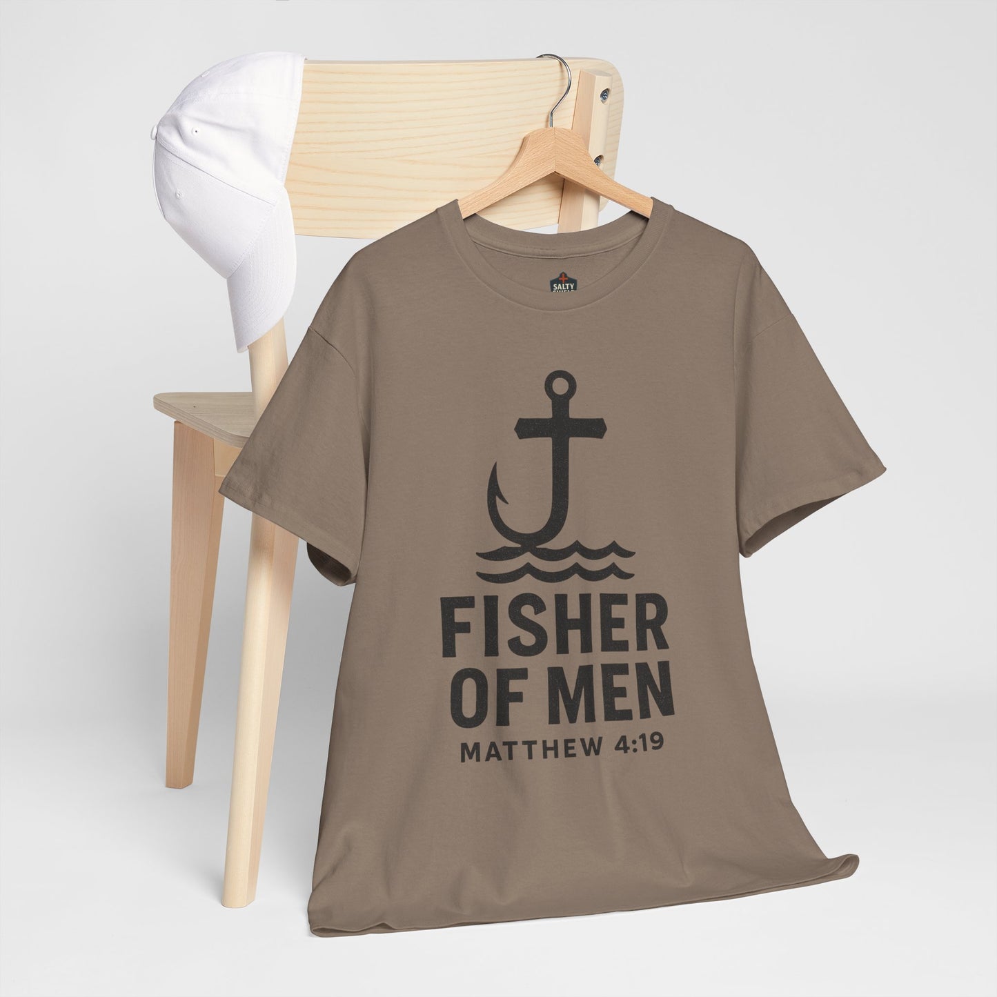 Fisher of Men Unisex Heavy Cotton Tee - Inspirational Gift, Casual Wear, Christian Faith Shirt, Lightweight Comfort, Everyday Style