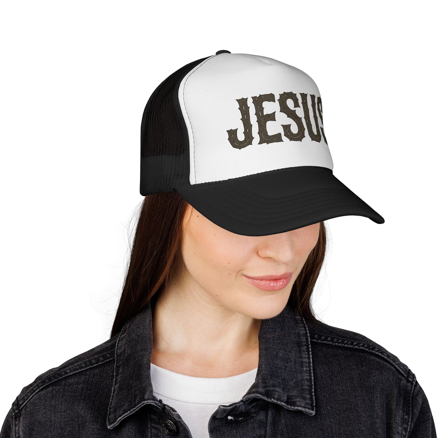 Faith-Inspired Trucker Cap, Religious Hat, Christian Gift, Jesus Baseball Cap, Stylish Faith Apparel, Perfect for Church Events