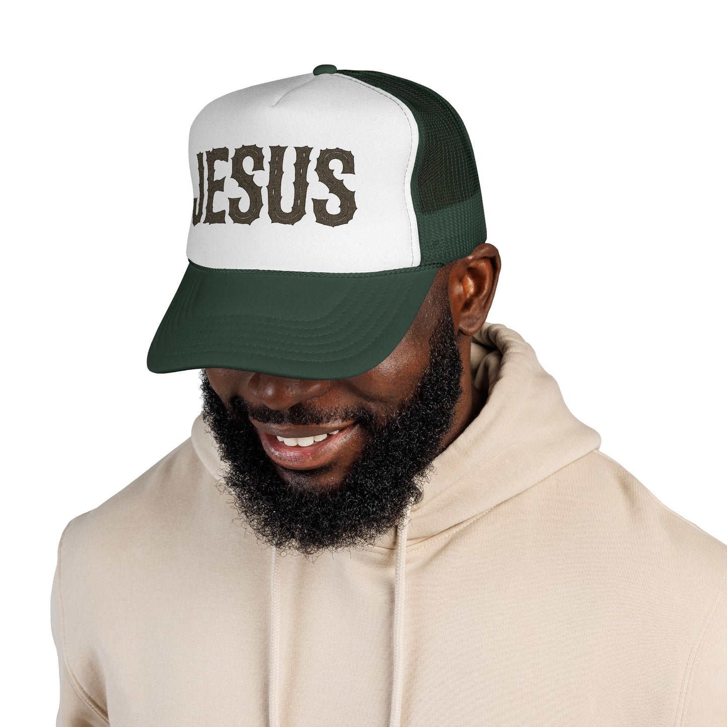 Faith-Inspired Trucker Cap, Religious Hat, Christian Gift, Jesus Baseball Cap, Stylish Faith Apparel, Perfect for Church Events